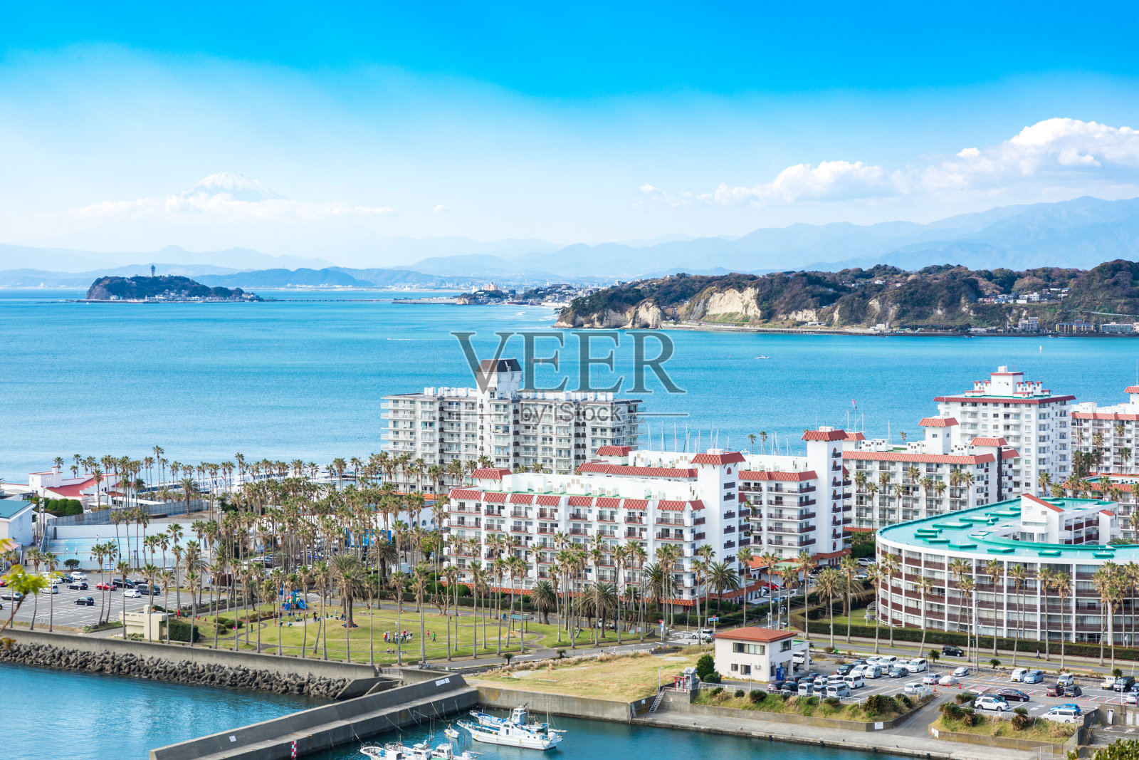 Marina, Enoshima和Fuji1照片摄影图片