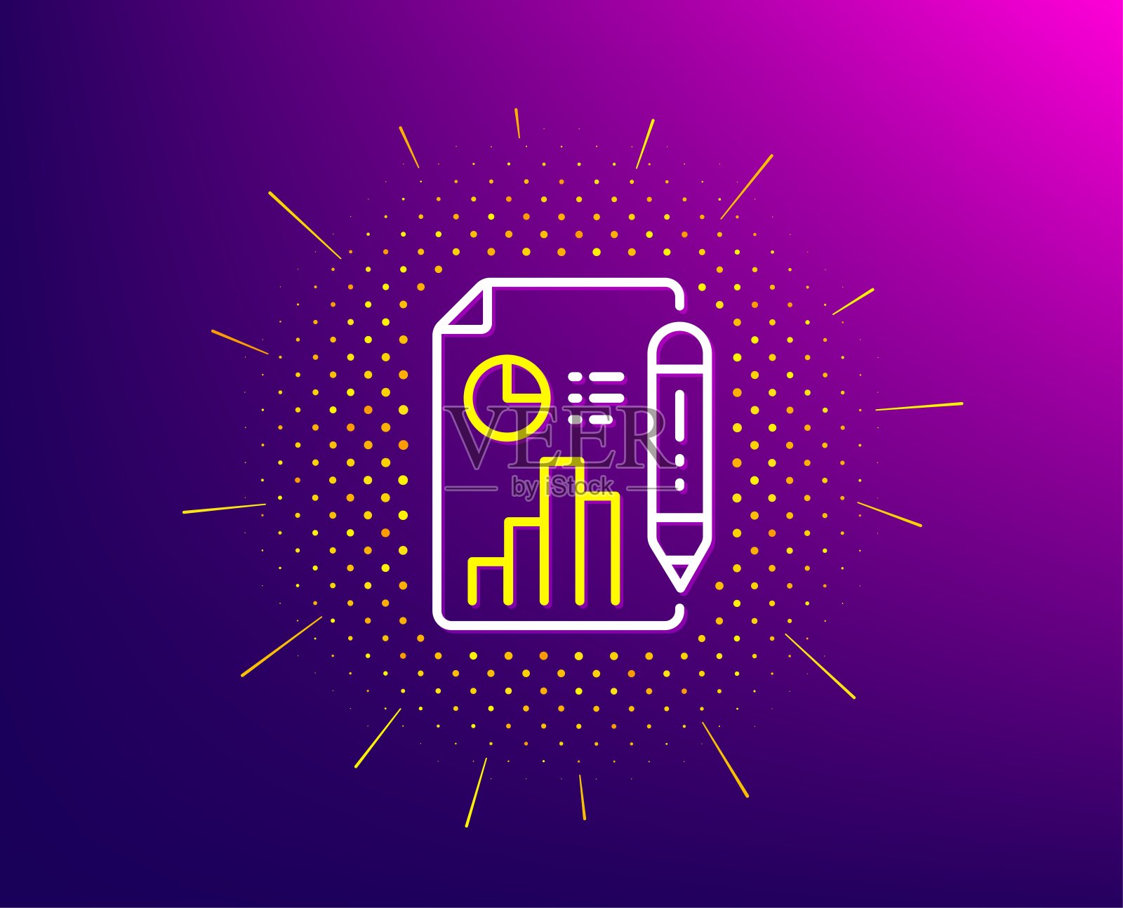 报告文档行图标。列图信号。向量插画图片素材