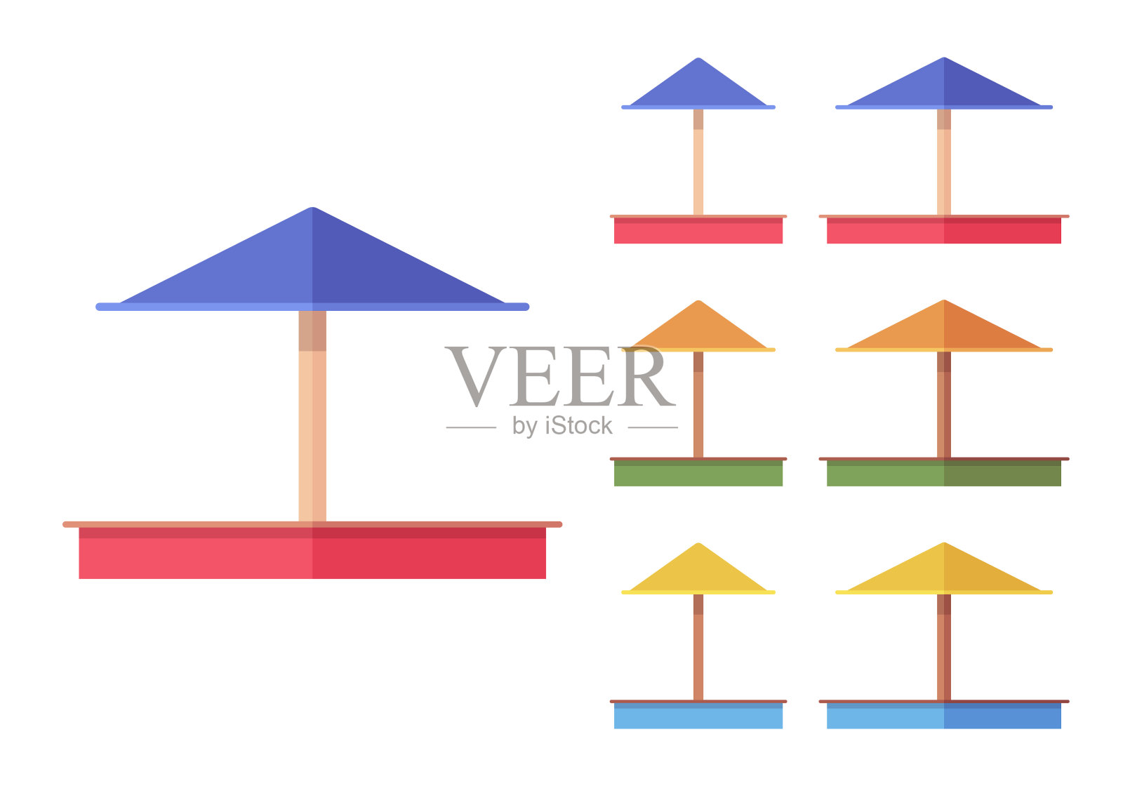 为孩子们设置的沙盒游戏插画图片素材