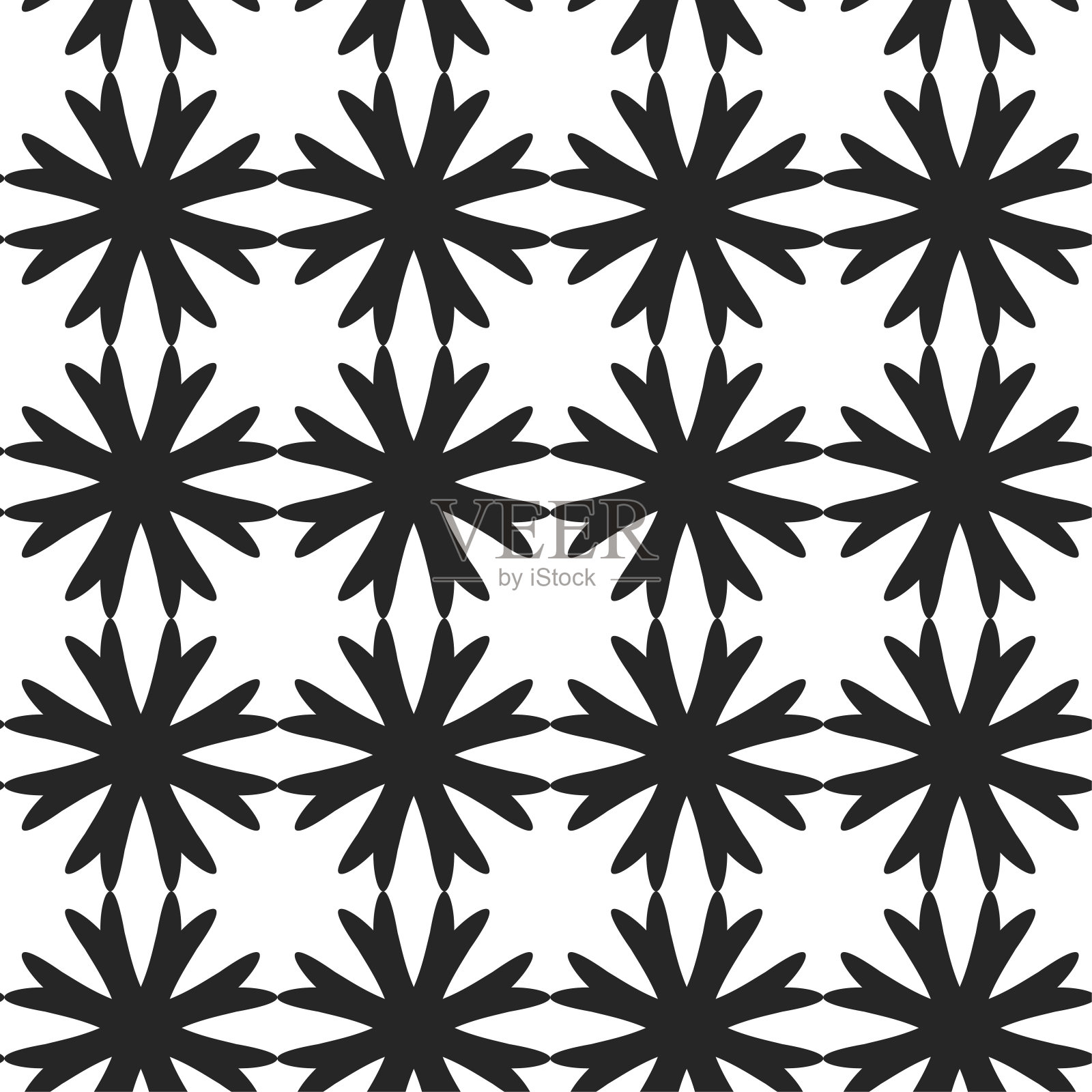 无缝矢量黑白图案。重复背景面料，纺织品，设计，封面，包装。10 eps模式。设计元素图片