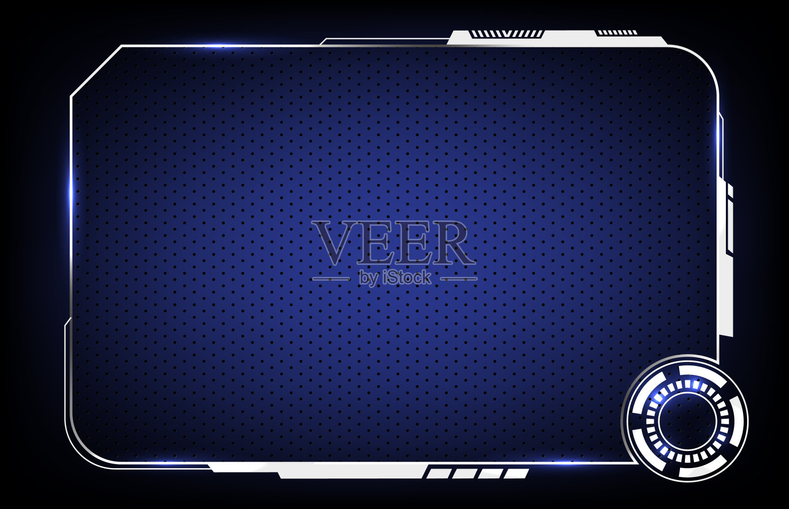 未来hud UI技术背景摘要插画图片素材