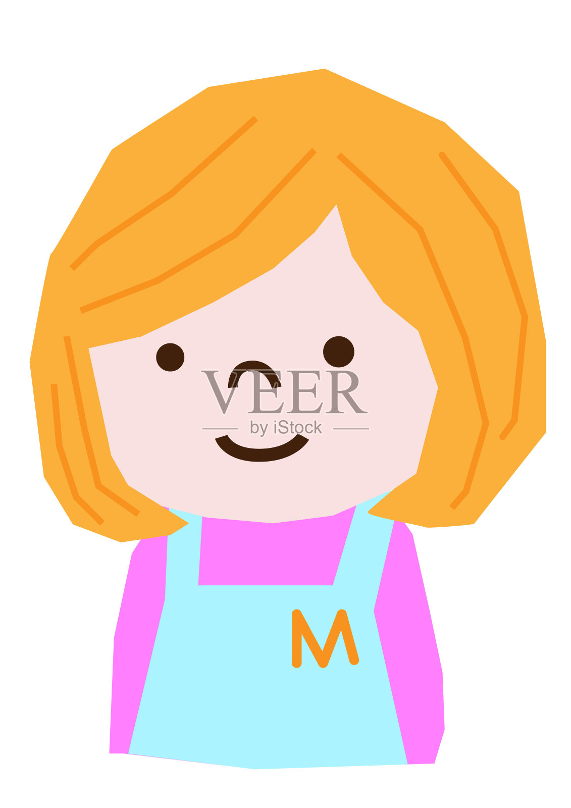 母亲系着温柔微笑的围裙设计元素图片