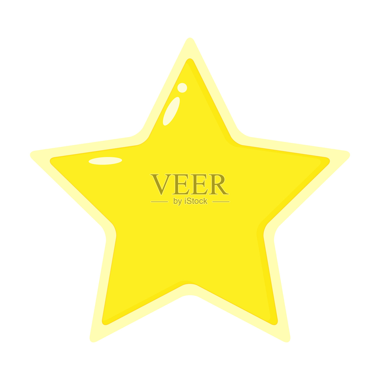 客户满意度评分，1 - 5星，金黄色设计元素图片