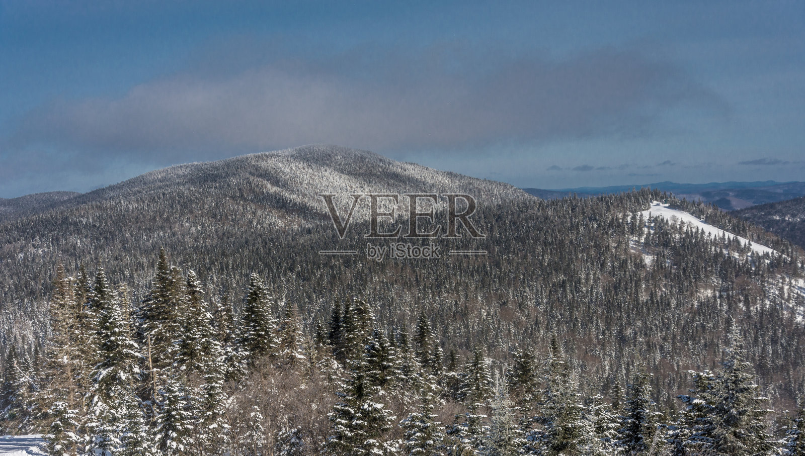 这是在加拿大东部滑雪的又一天照片摄影图片