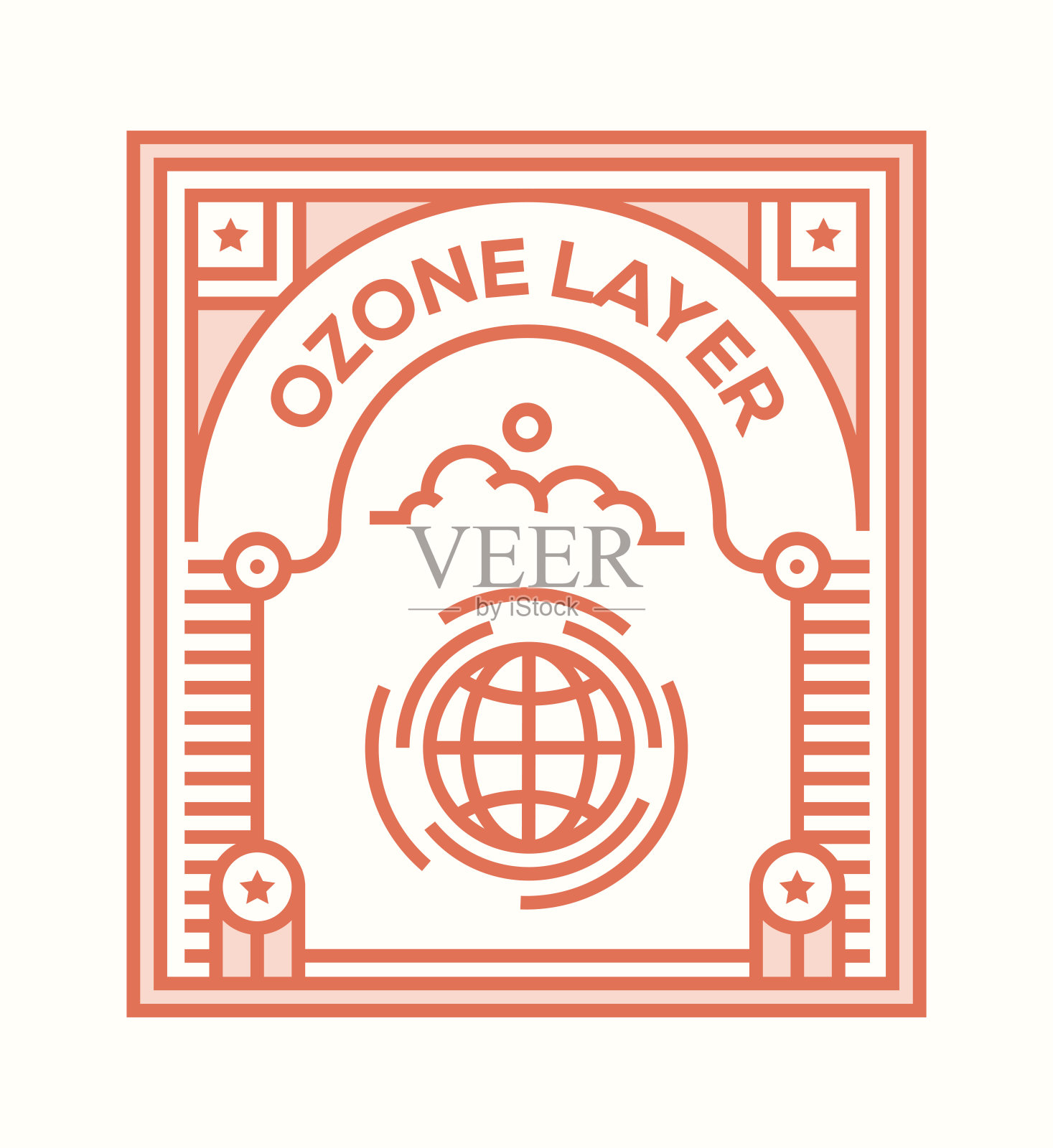 臭氧层图标概念插画图片素材