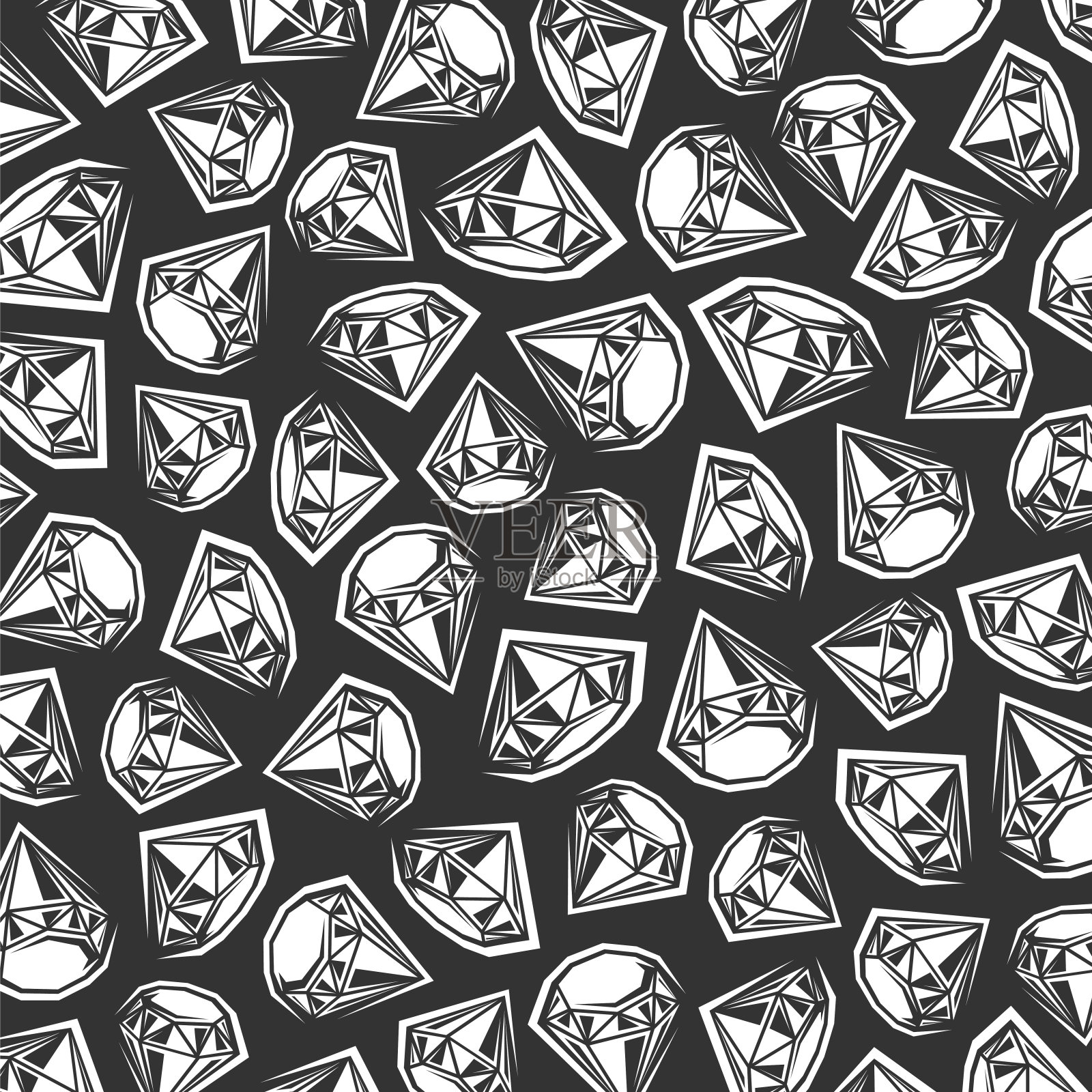 钻石的背景。收藏图标钻石。向量插画图片素材