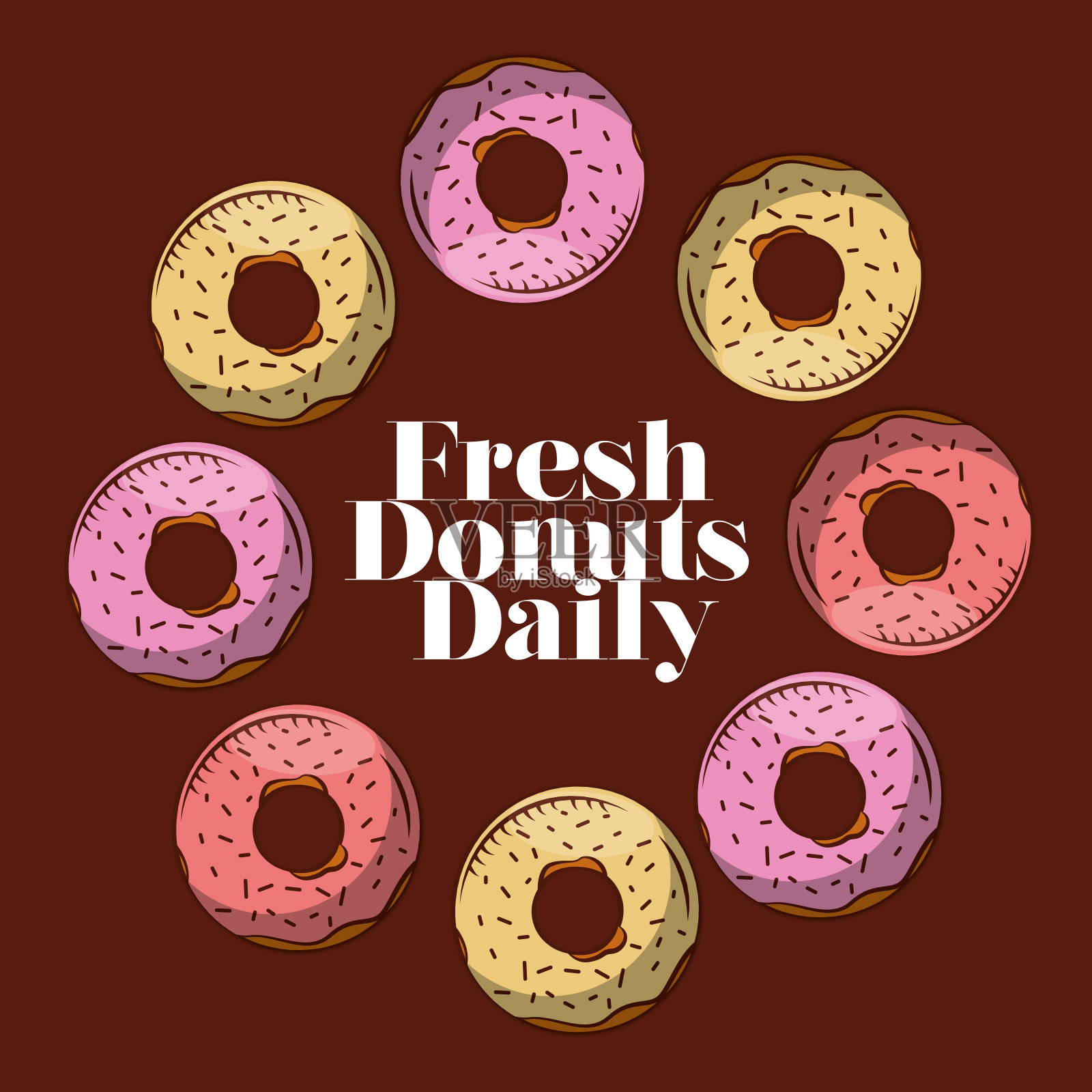 面包圈矢量设计插画图片素材