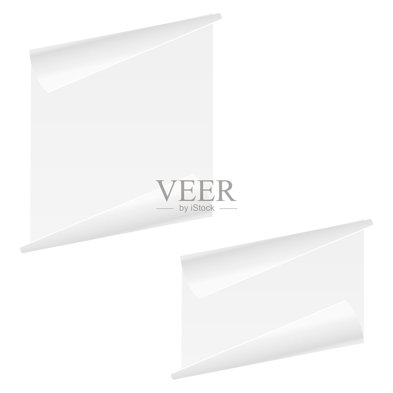 卷角纸张矢量素材插画图片素材