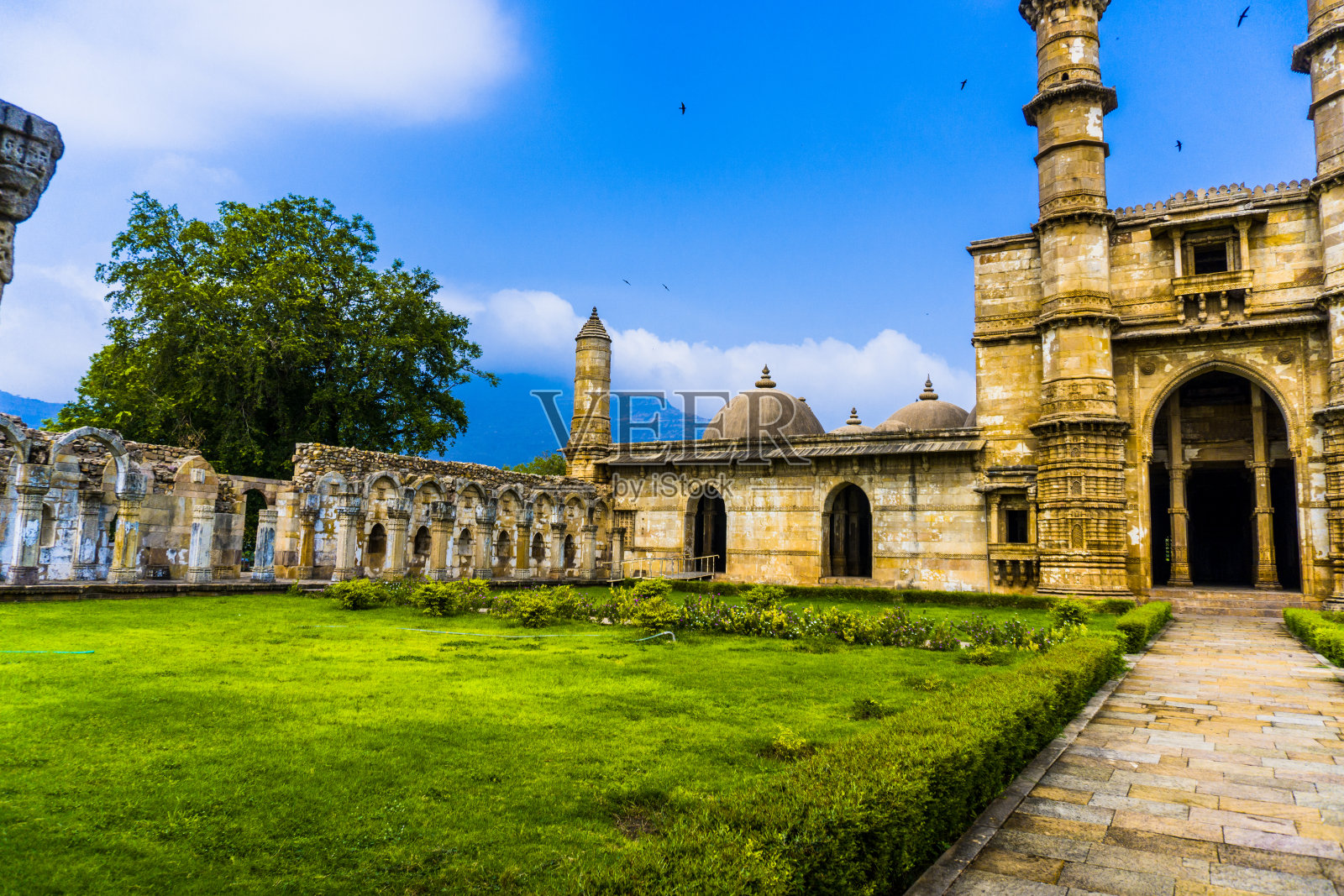 贾米清真寺，昌帕纳，古吉拉特邦照片摄影图片