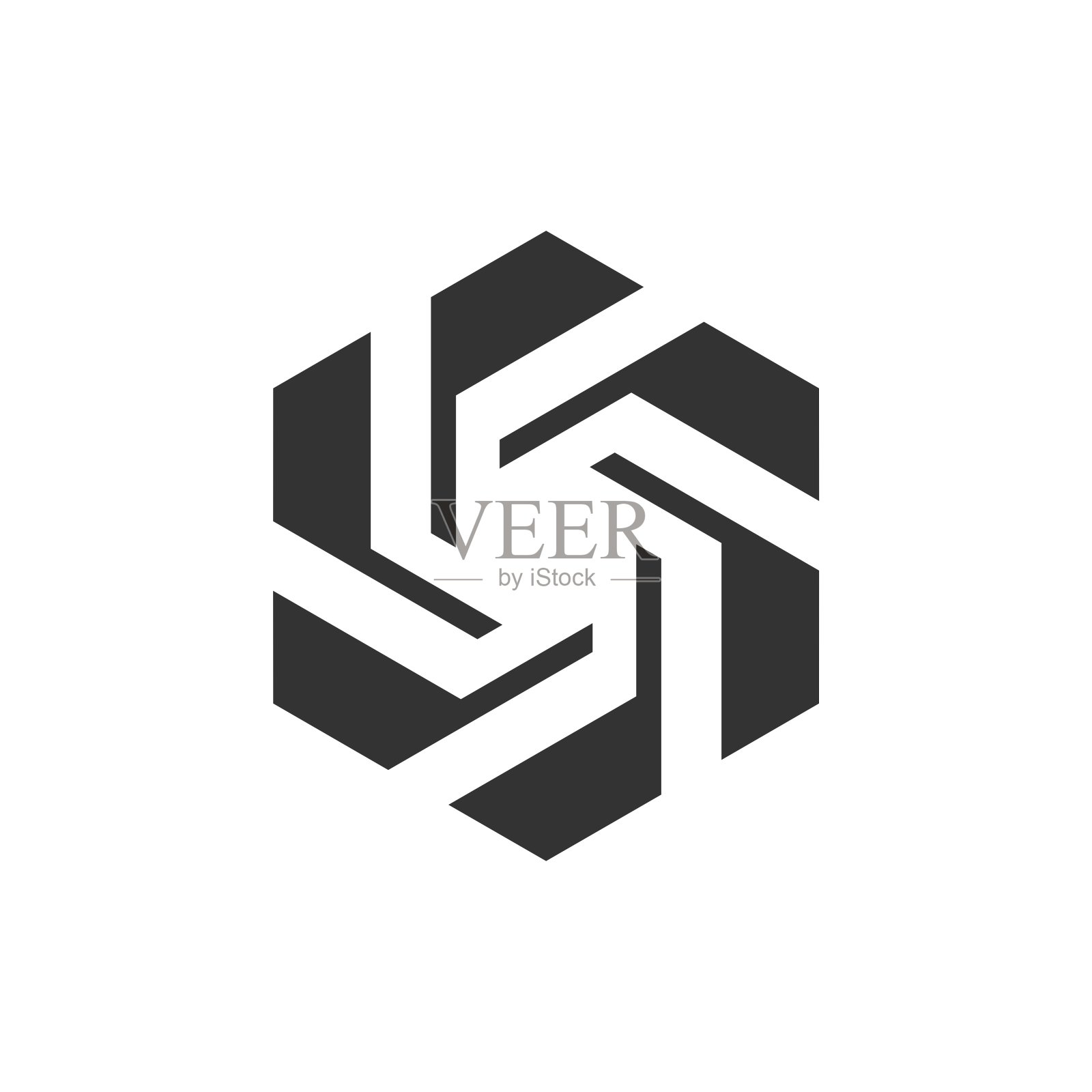 六边形标志模板插图设计。矢量EPS 10。插画图片素材