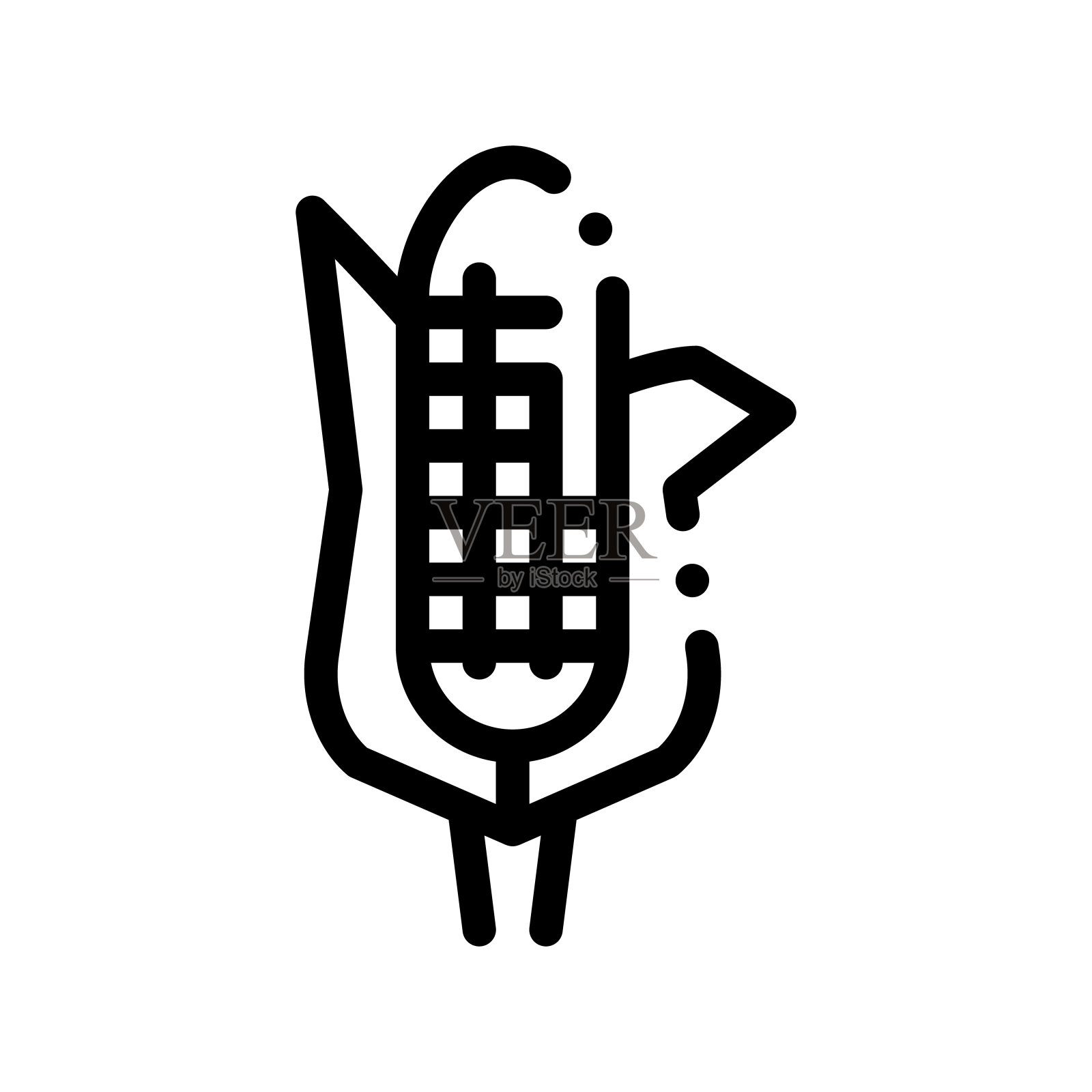 健康食品蔬菜玉米矢量标志图标插画图片素材