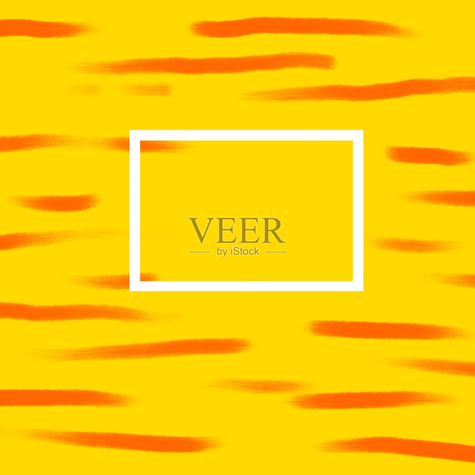 橙色和黄色背景上的白色框架插画图片素材