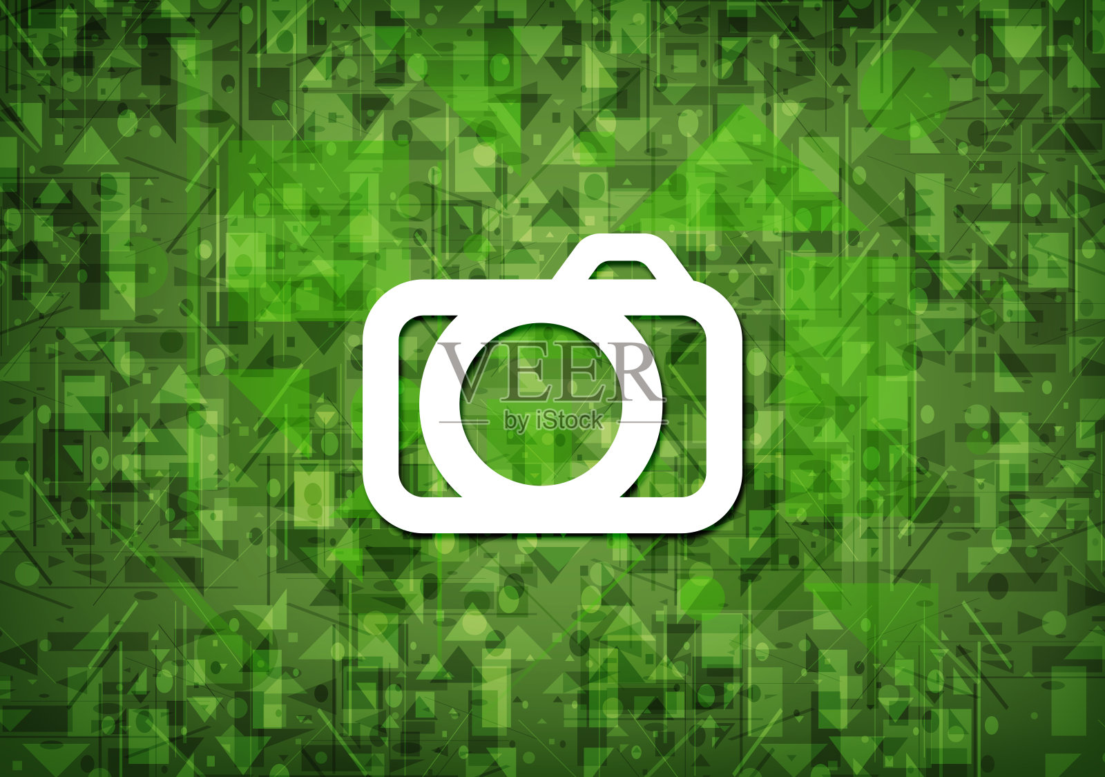 相机图标柔和的绿色背景插画图片素材