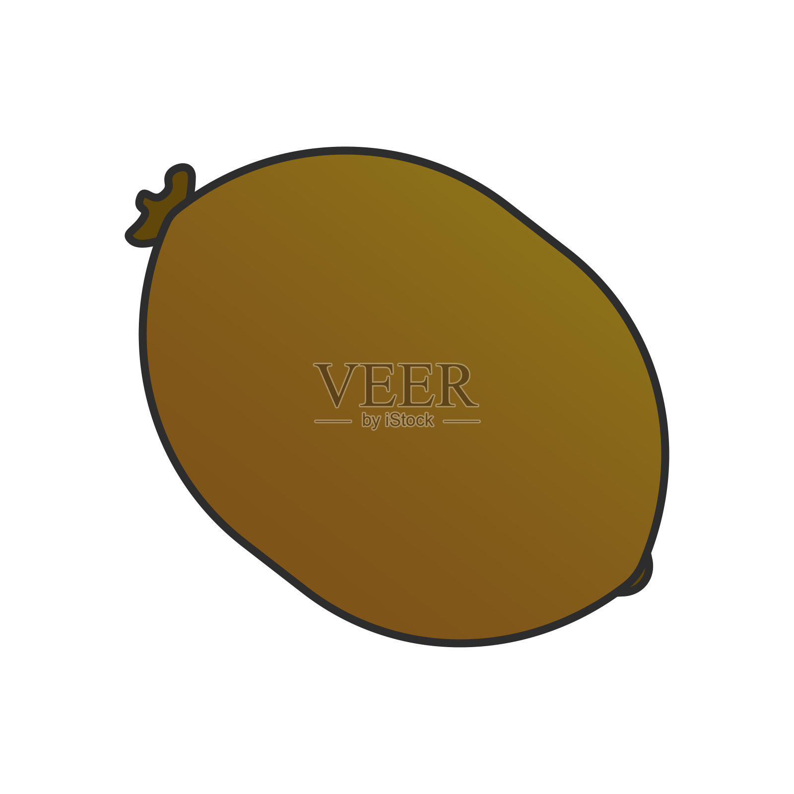 夏天水果集合。猕猴桃果实。素食和生态食品。矢量插图。插画图片素材