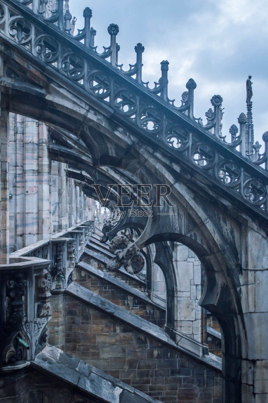 米兰大教堂(Duomo di Milano)是意大利米兰的哥特式大教堂照片摄影图片