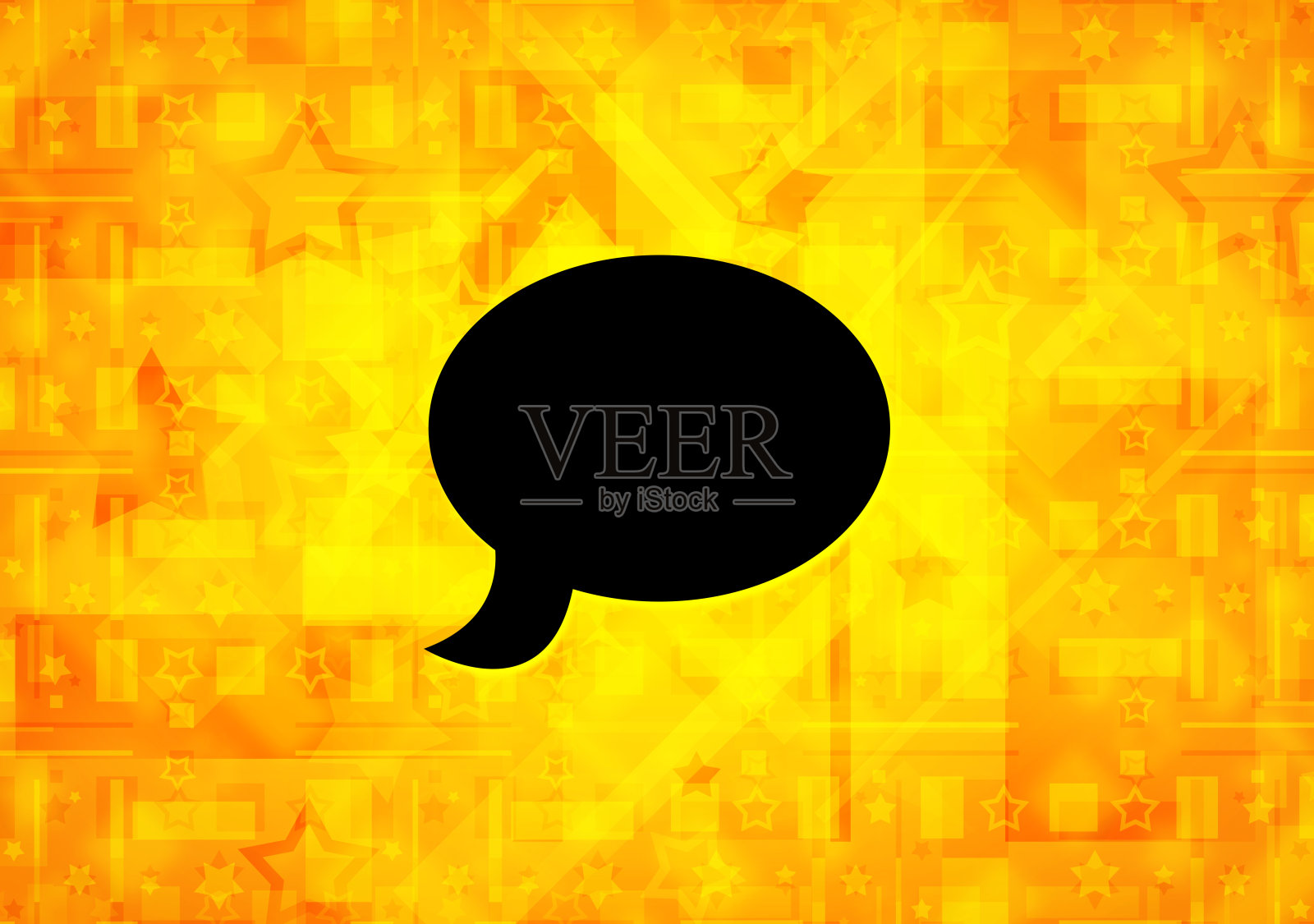 聊天图标黄色背景插画图片素材