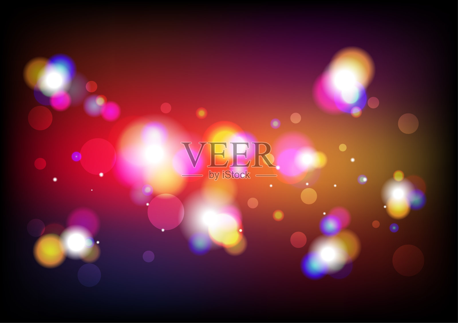 彩色散景背景。插画图片素材