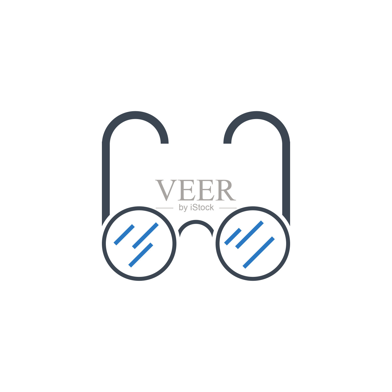 眼镜相关矢量字形图标。图标素材