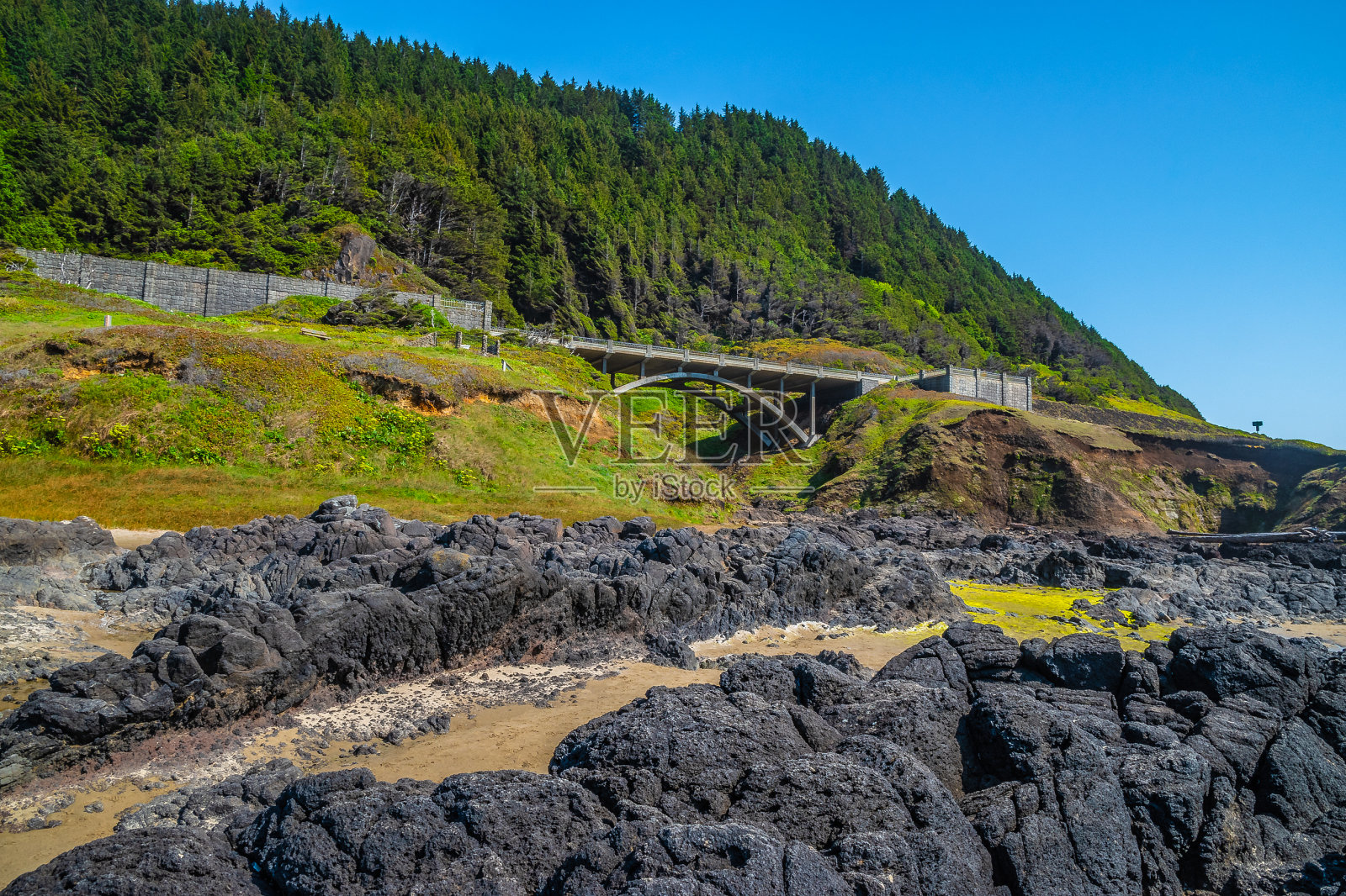 俄勒冈州海岸线上的美好一天照片摄影图片