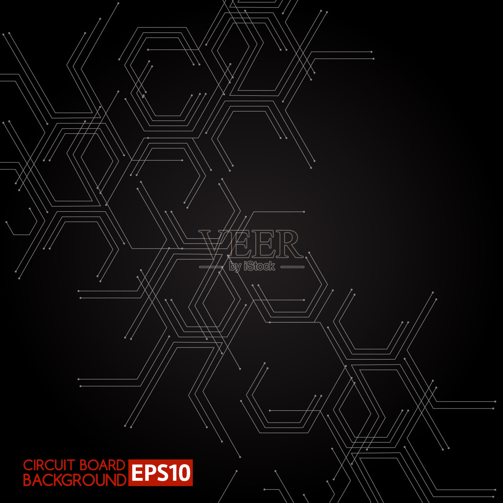 电路板。抽象背景，你的设计元素。向量插画图片素材