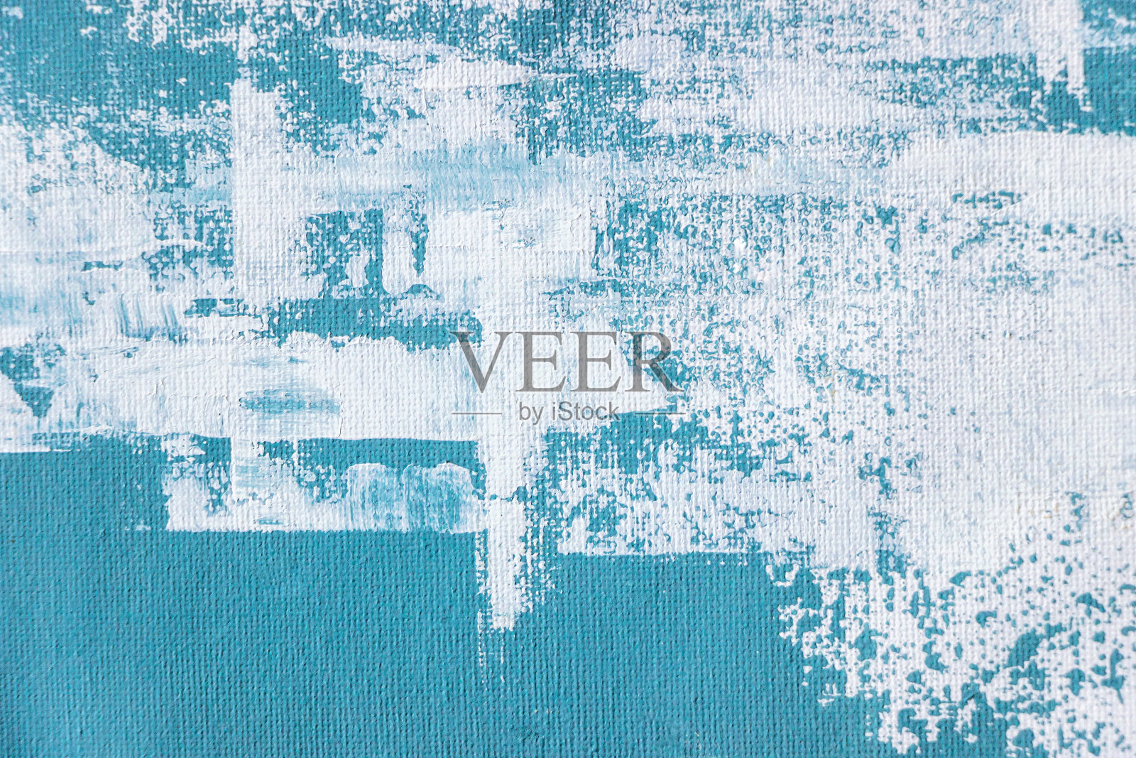 抽象纹理蓝色丙烯画在画布上插画图片素材