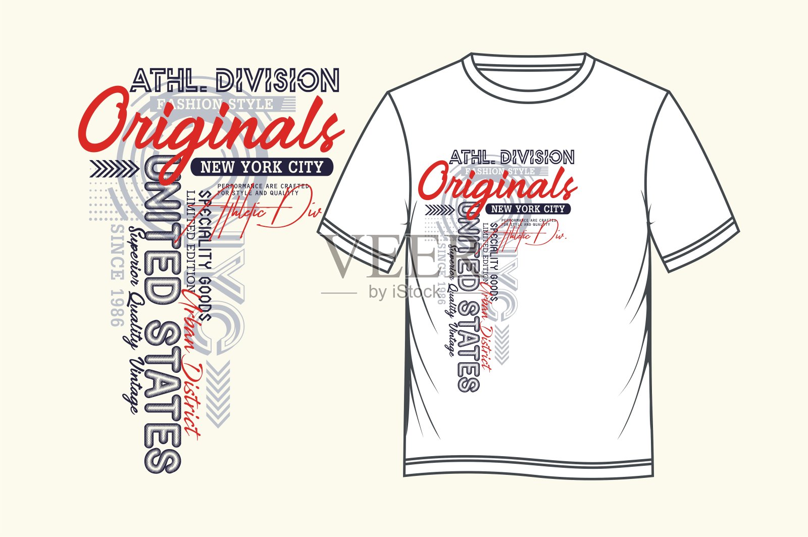 运动复古口号设计，用于t恤图形印刷，插画图片素材