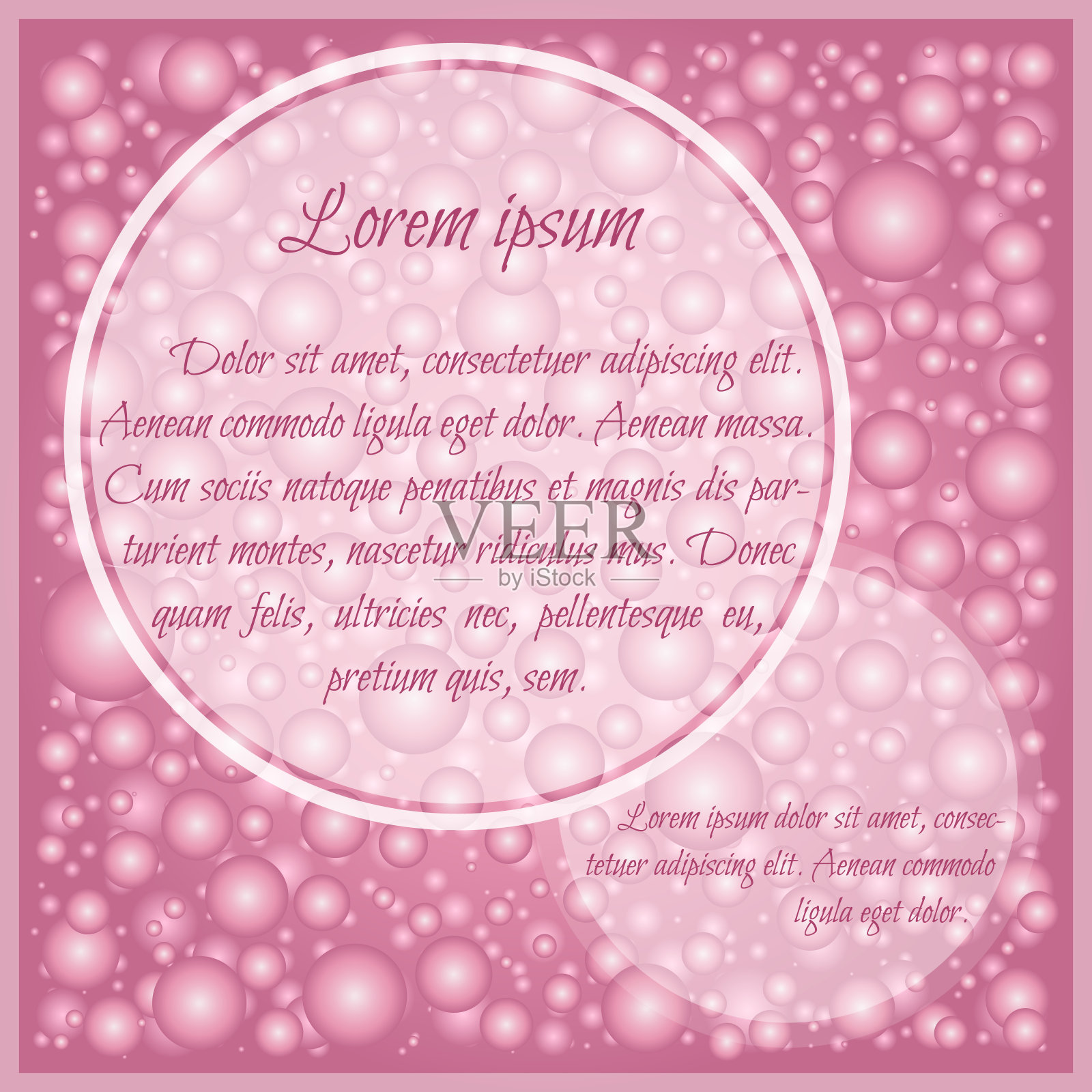 气泡模板的卡片，邀请。插画图片素材