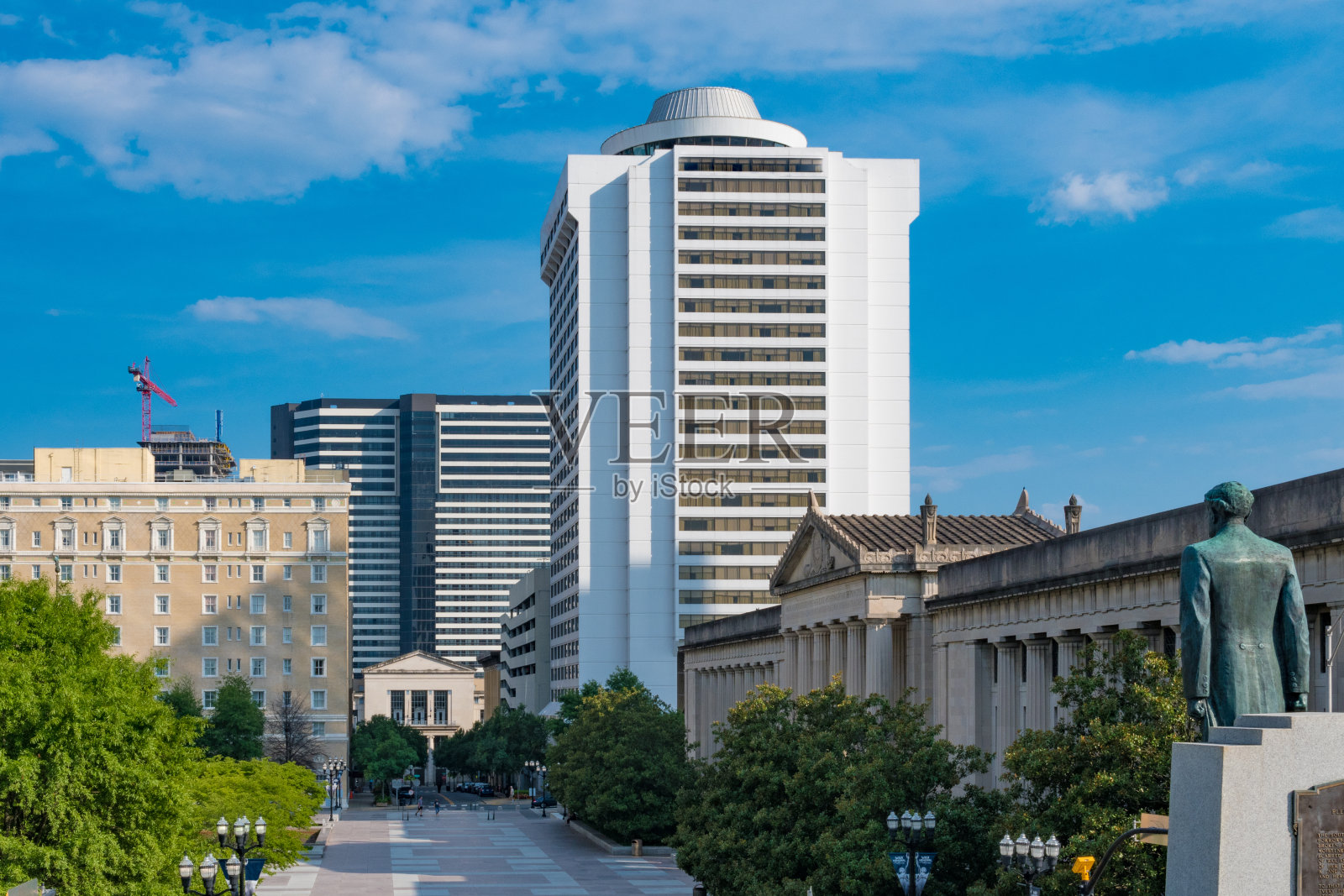 纳什维尔，田纳西州市中心和战争纪念礼堂照片摄影图片