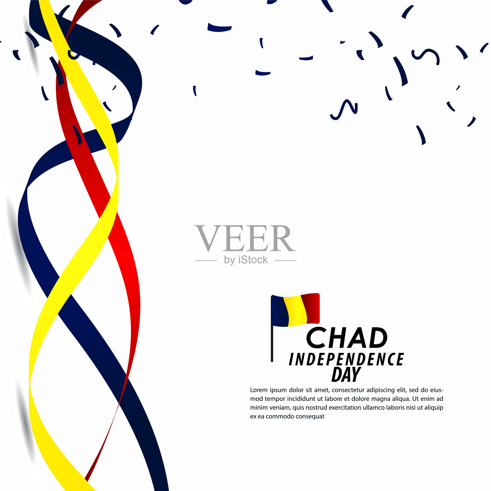 乍得独立日庆祝矢量模板设计插图插画图片素材