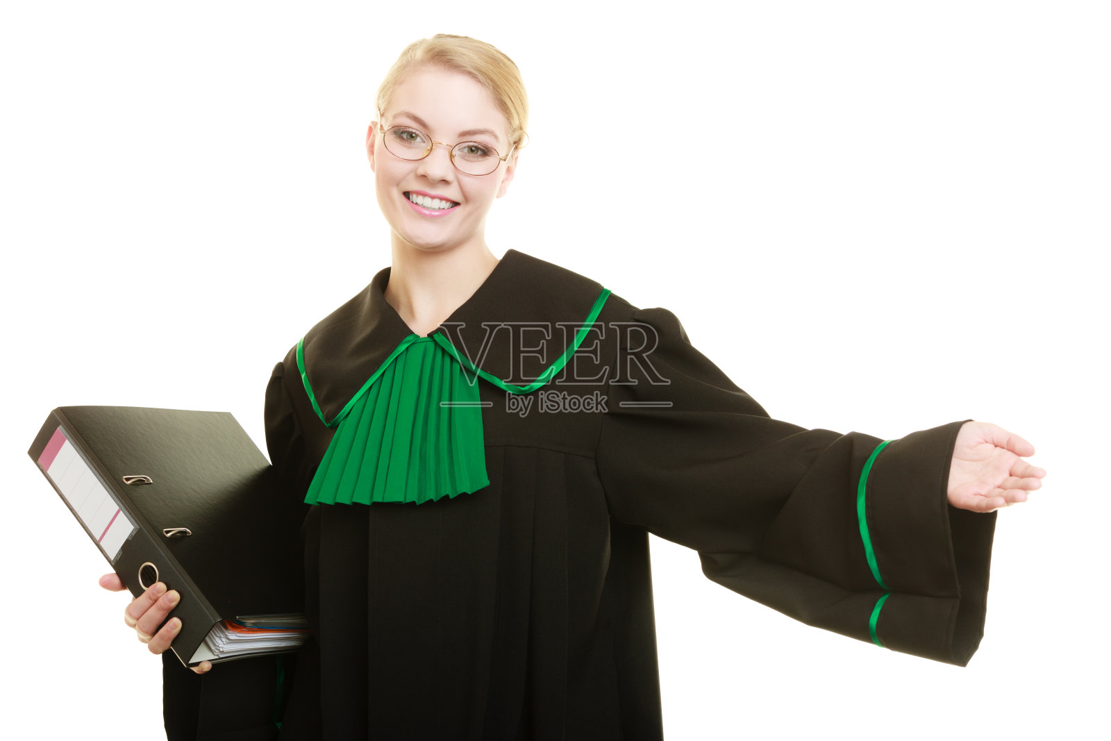 有文件夹或卷宗的女律师照片摄影图片