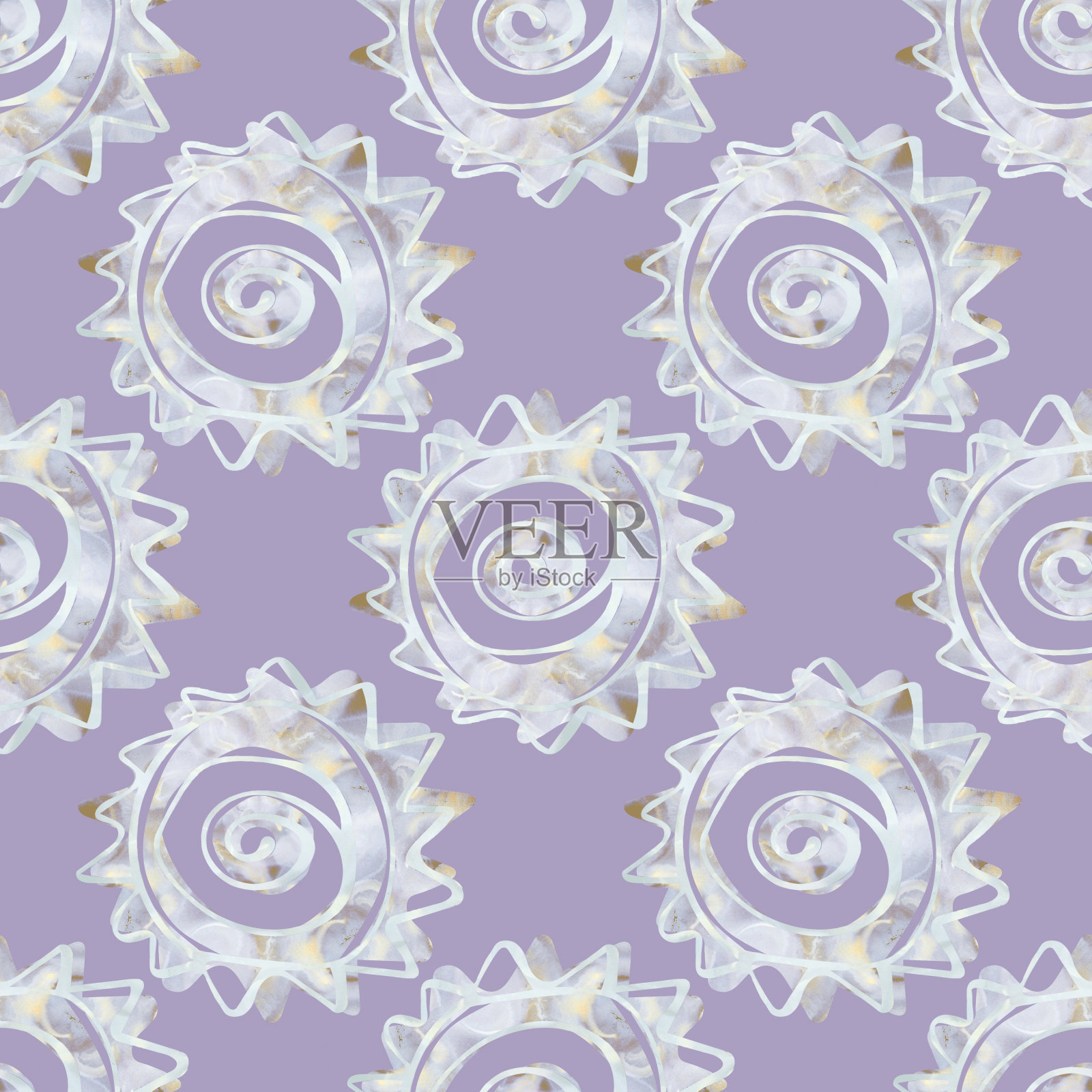 几何元素无缝图案。插画图片素材