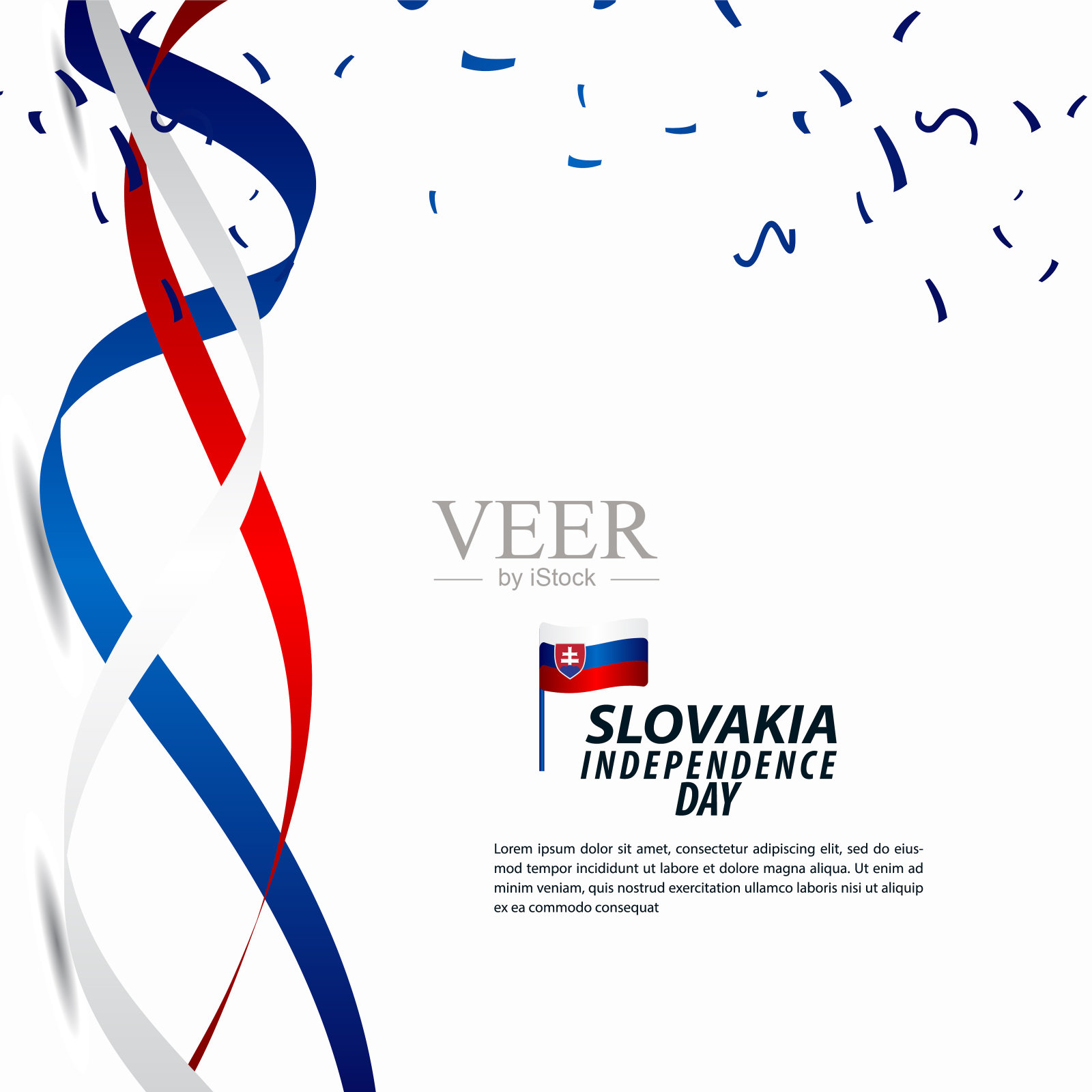 斯洛伐克独立日庆祝矢量模板设计插图插画图片素材