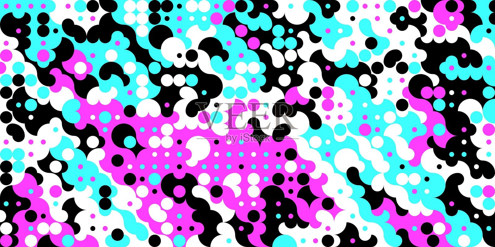 抽象彩色画布正方形几何无缝图案对称背景插画图片素材