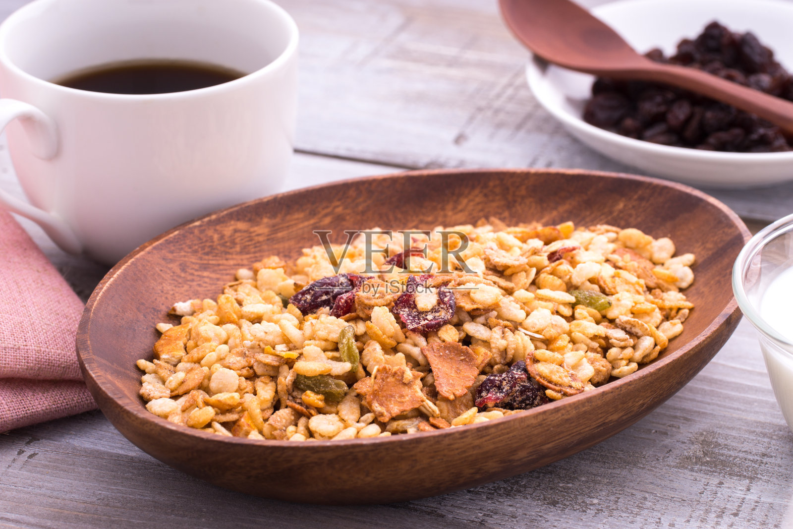 格兰诺拉麦片照片摄影图片