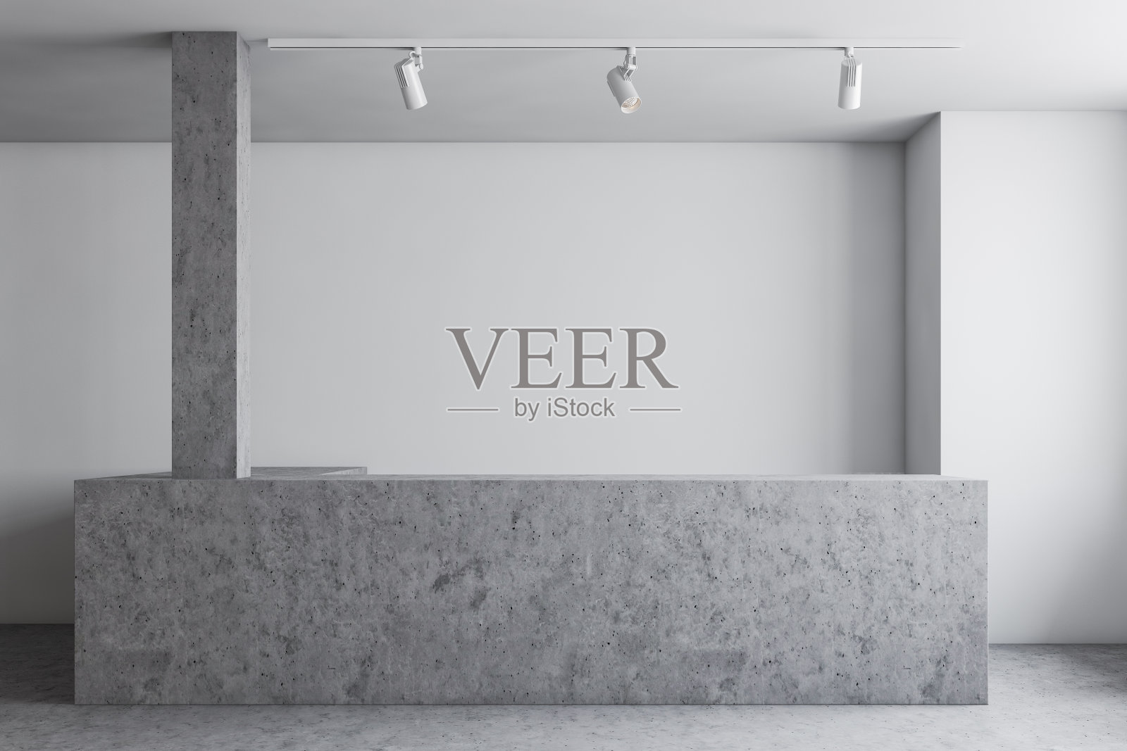 接待处为工业风格办公室照片摄影图片