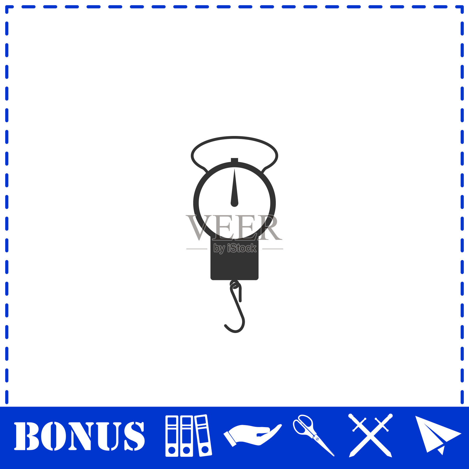 弹簧标尺图标平图标素材