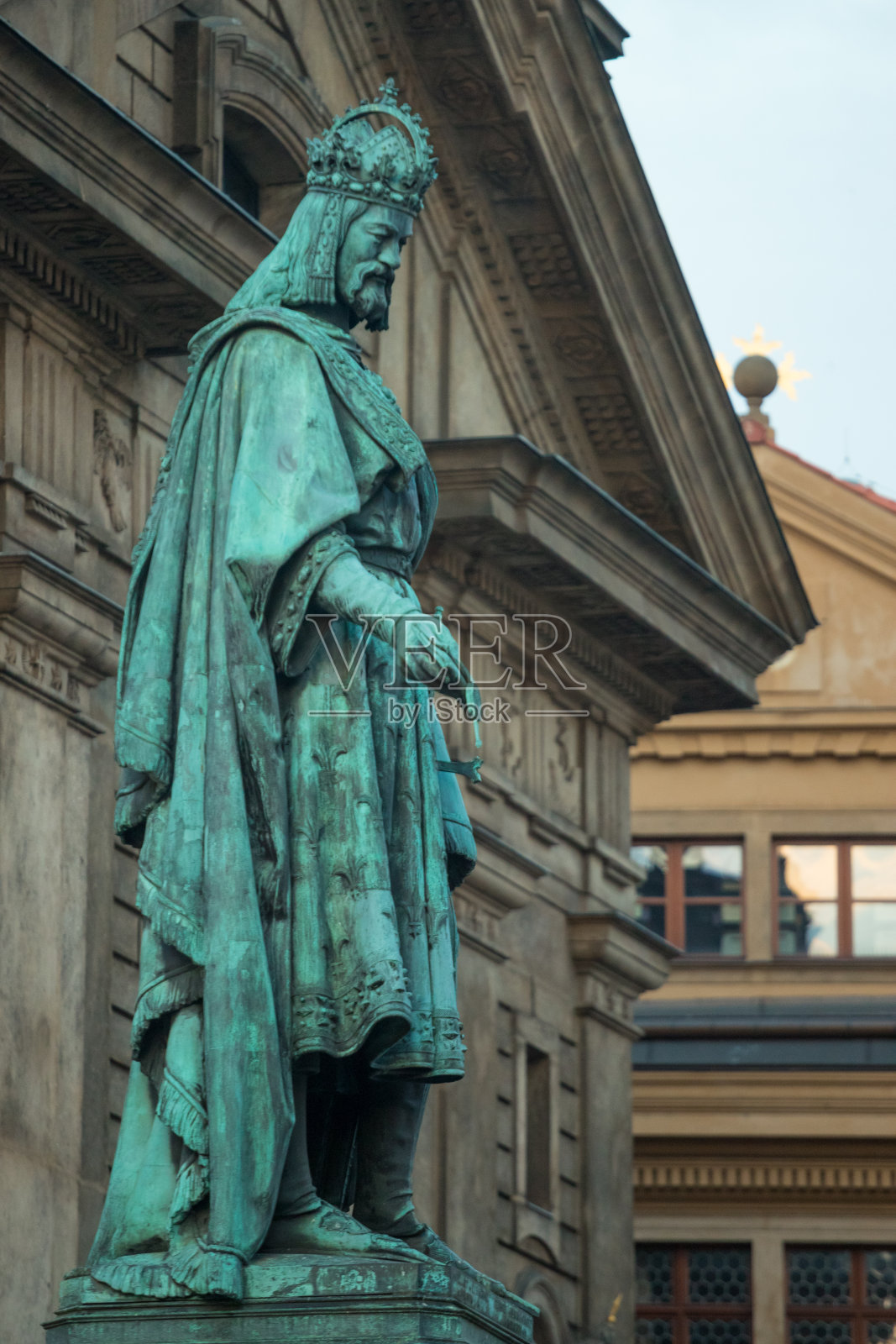 查尔斯四世雕像-卡罗洛四开托1848年在布拉格照片摄影图片