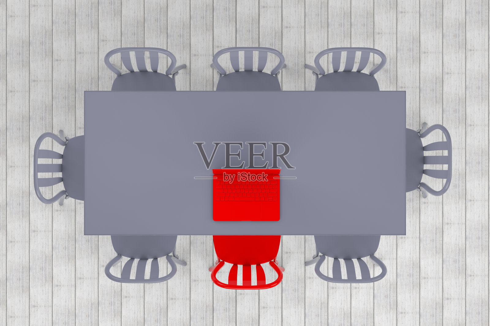 带椅子的会议桌，简约的概念照片摄影图片