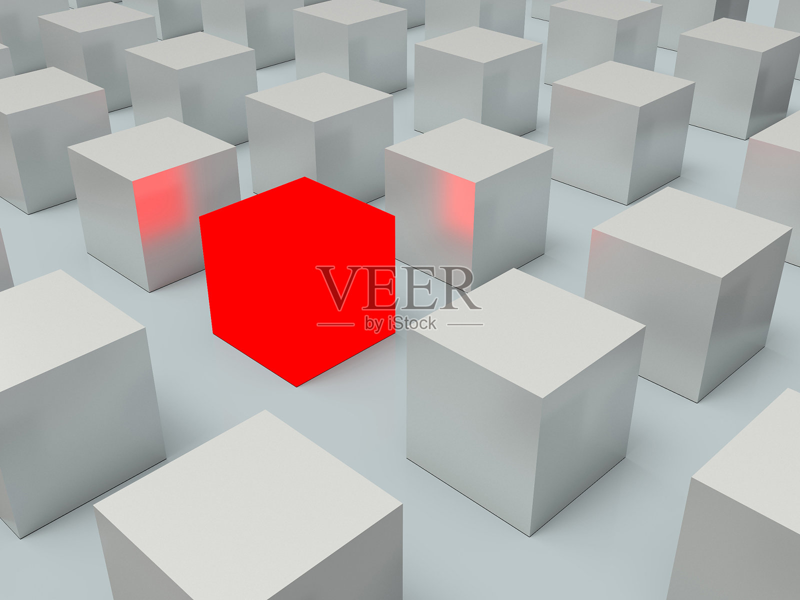 站在人群中。三维渲染照片摄影图片