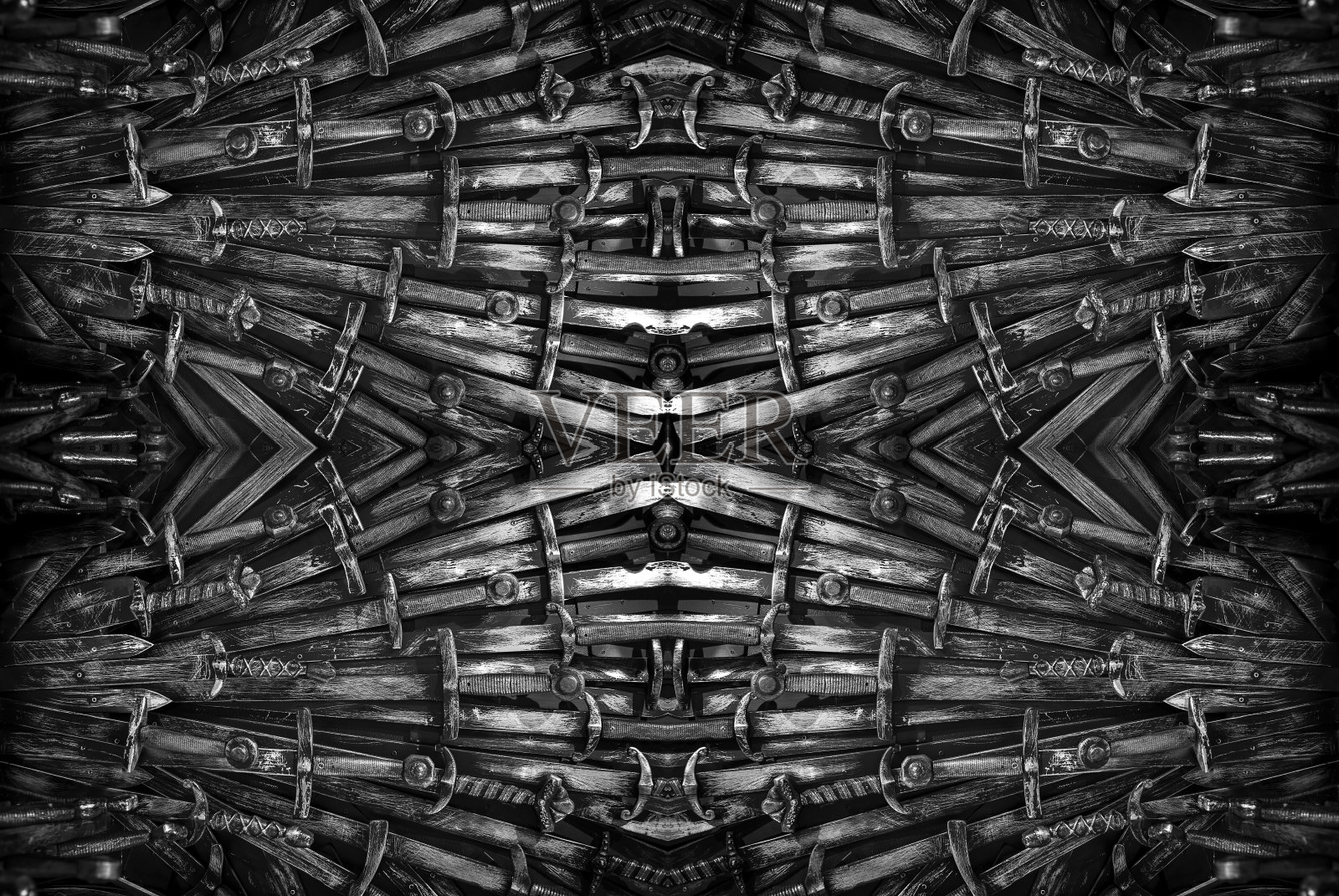 金属骑士剑的背景。骑士的概念。照片摄影图片