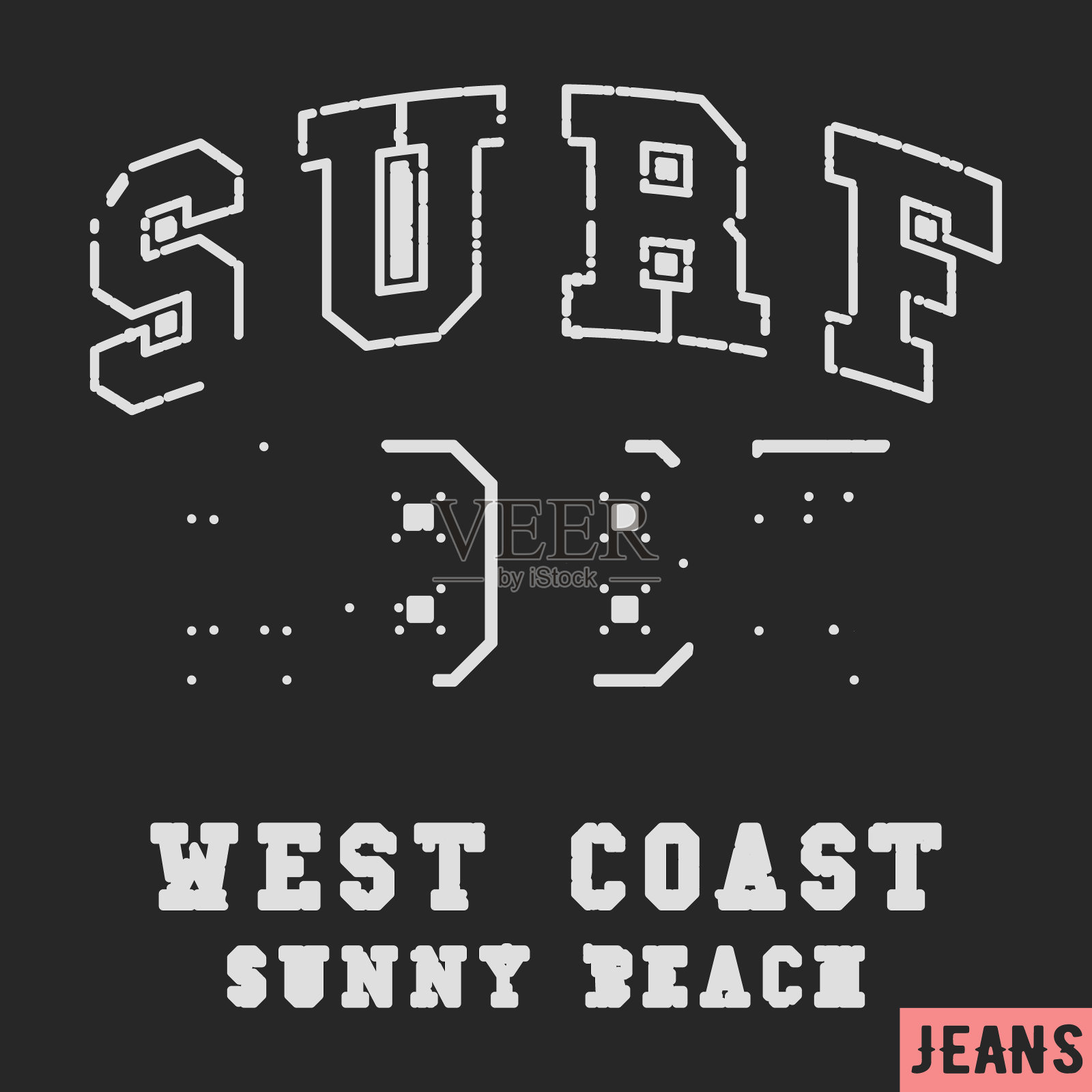 冲浪的邮票插画图片素材