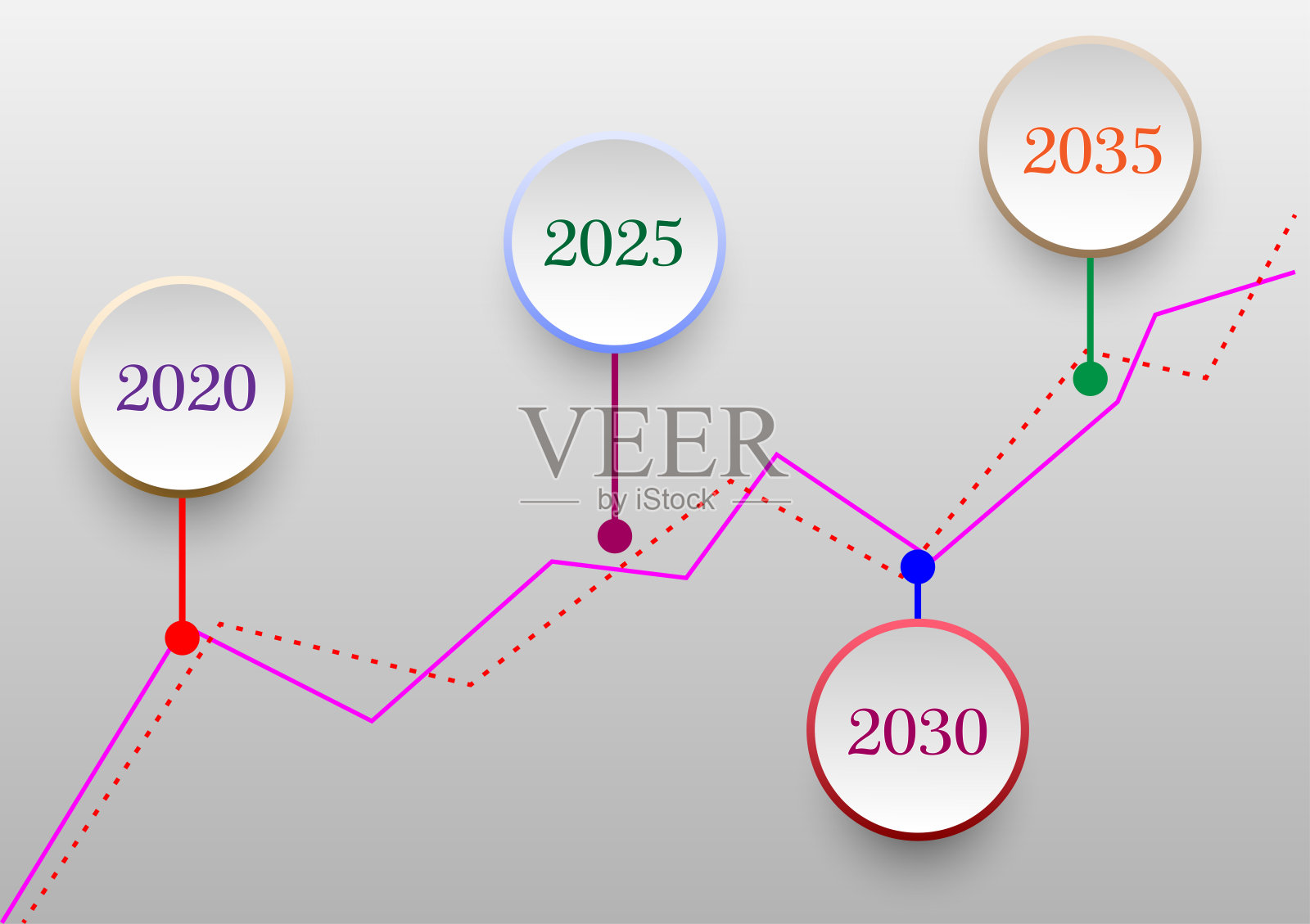 企业五年计划矢量信息图插画图片素材