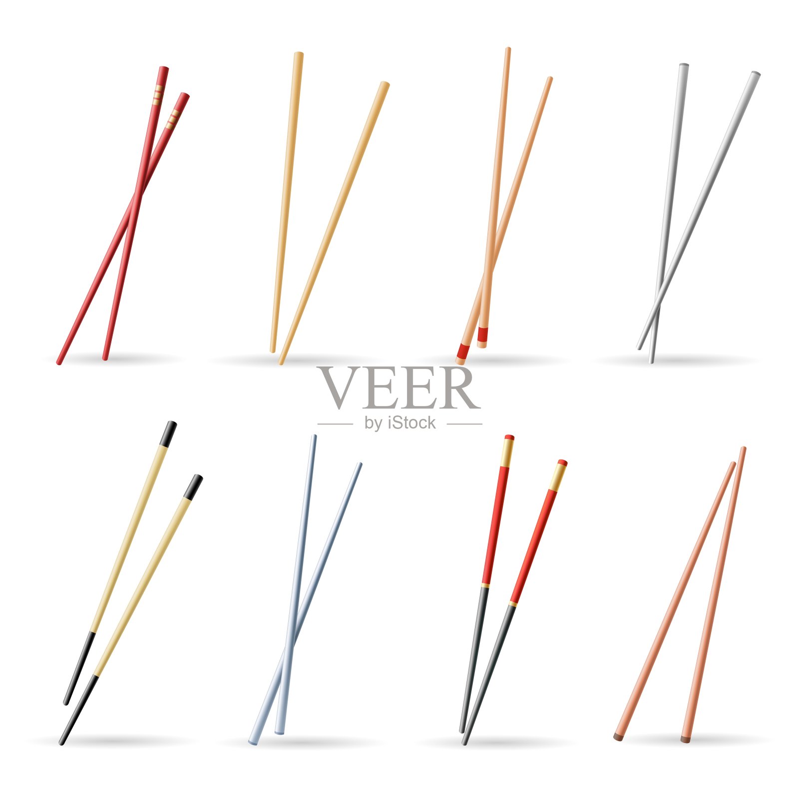 日本木筷子插画图片素材