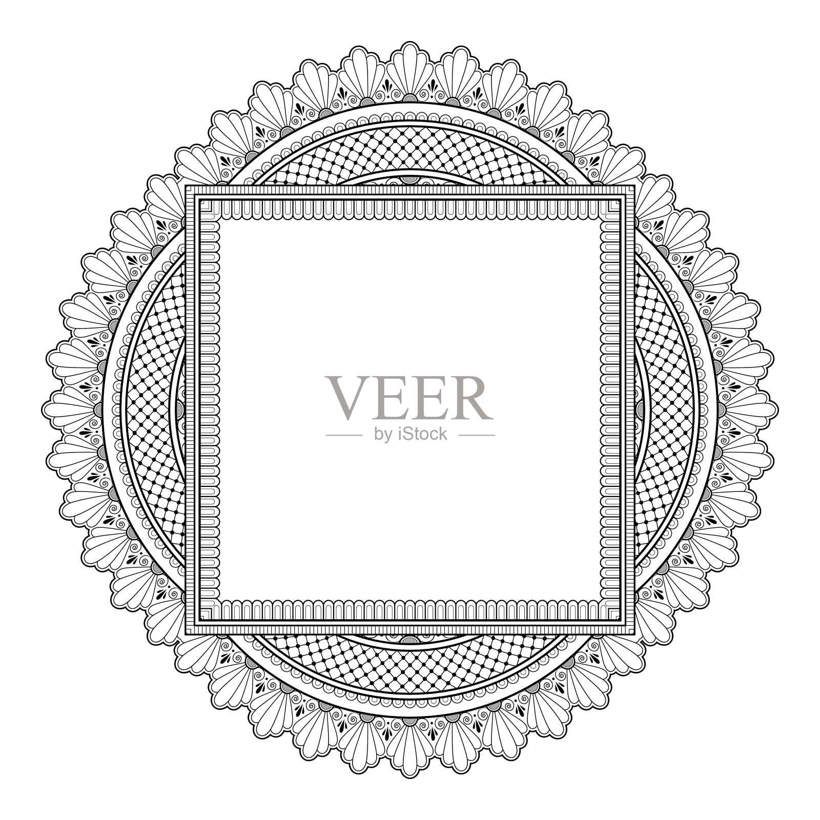 东方装饰模式插画图片素材