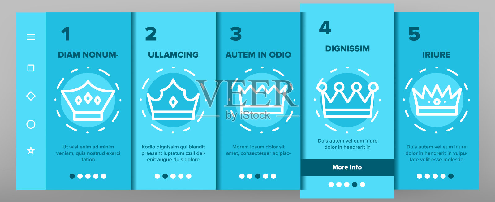 皇家头饰，王冠和皇冠向量上船插画图片素材