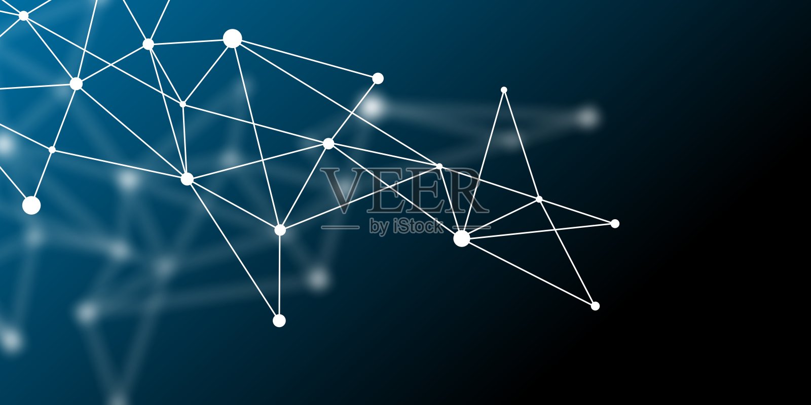 抽象未来的加密货币区块链。三角形中的点和形状。现代数字技术概念纹理横幅或网页设计插画图片素材