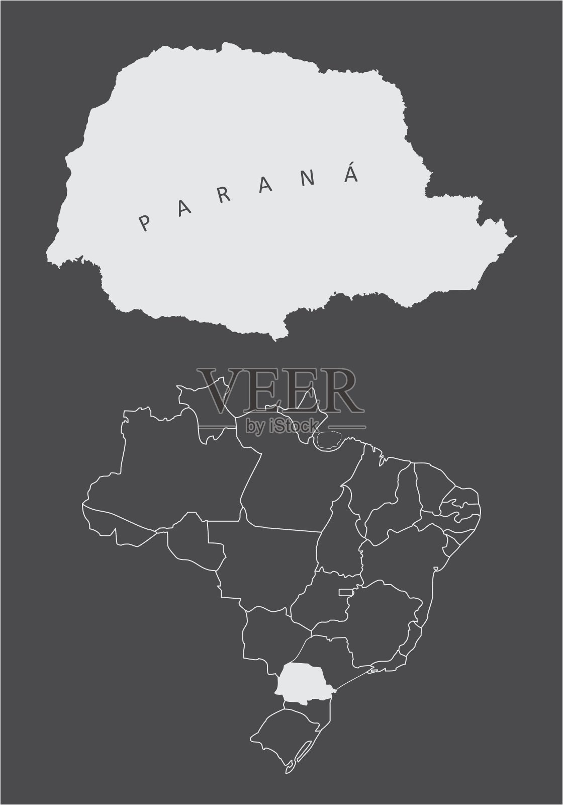 巴西巴拉那州插画图片素材