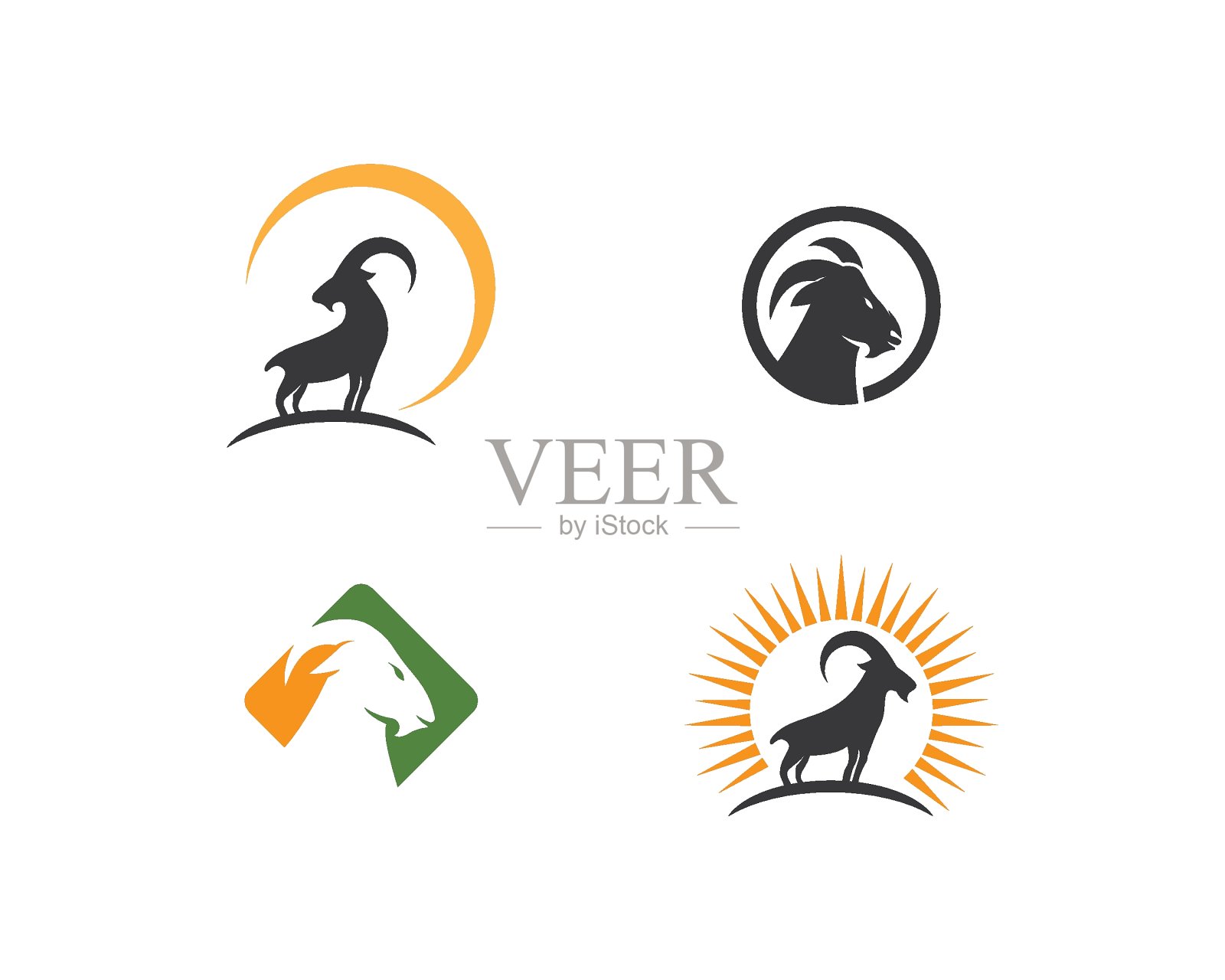 山羊模板设计元素图片