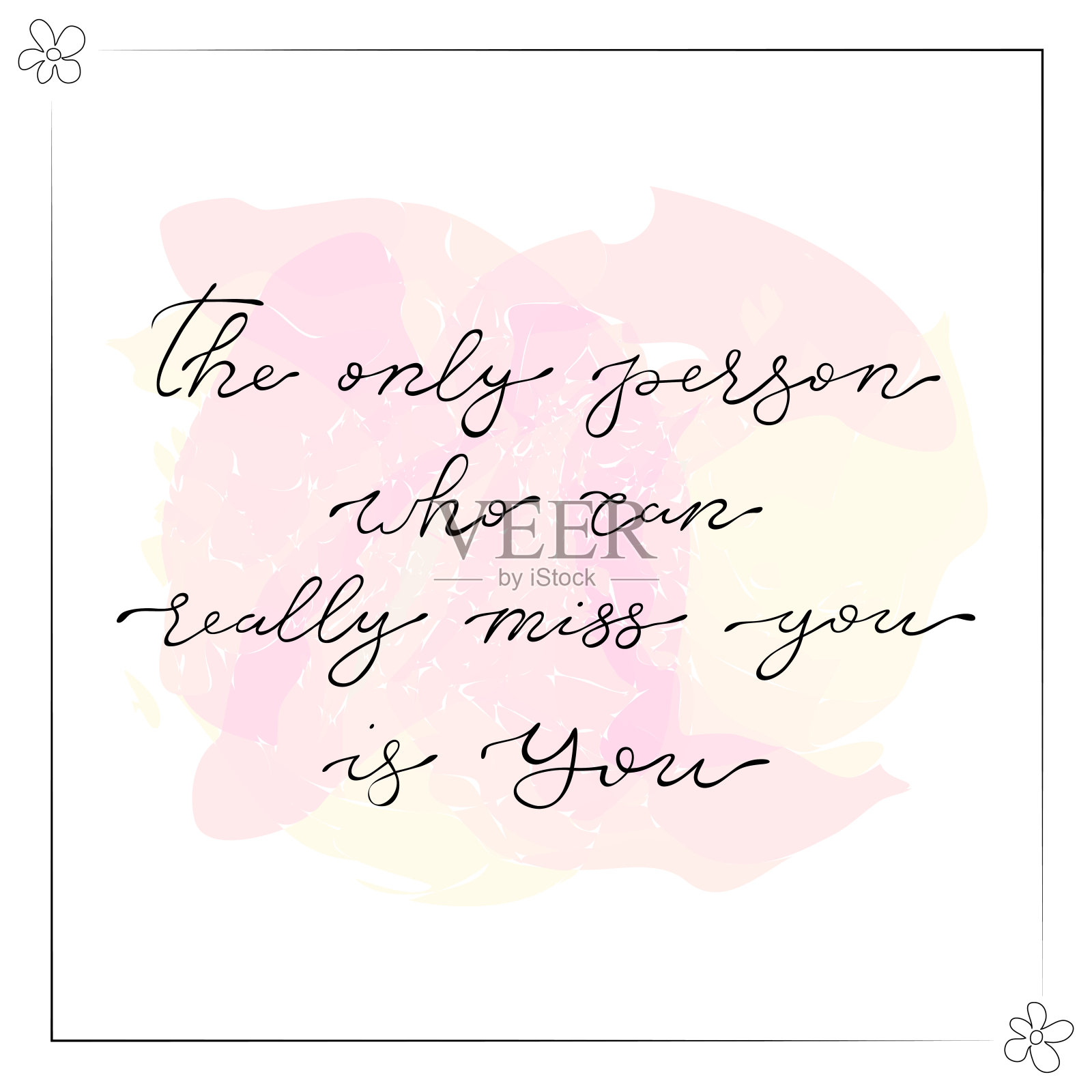 插图与动机报价由手和水彩背景里面。适用于打印t恤等各种工作插画图片素材