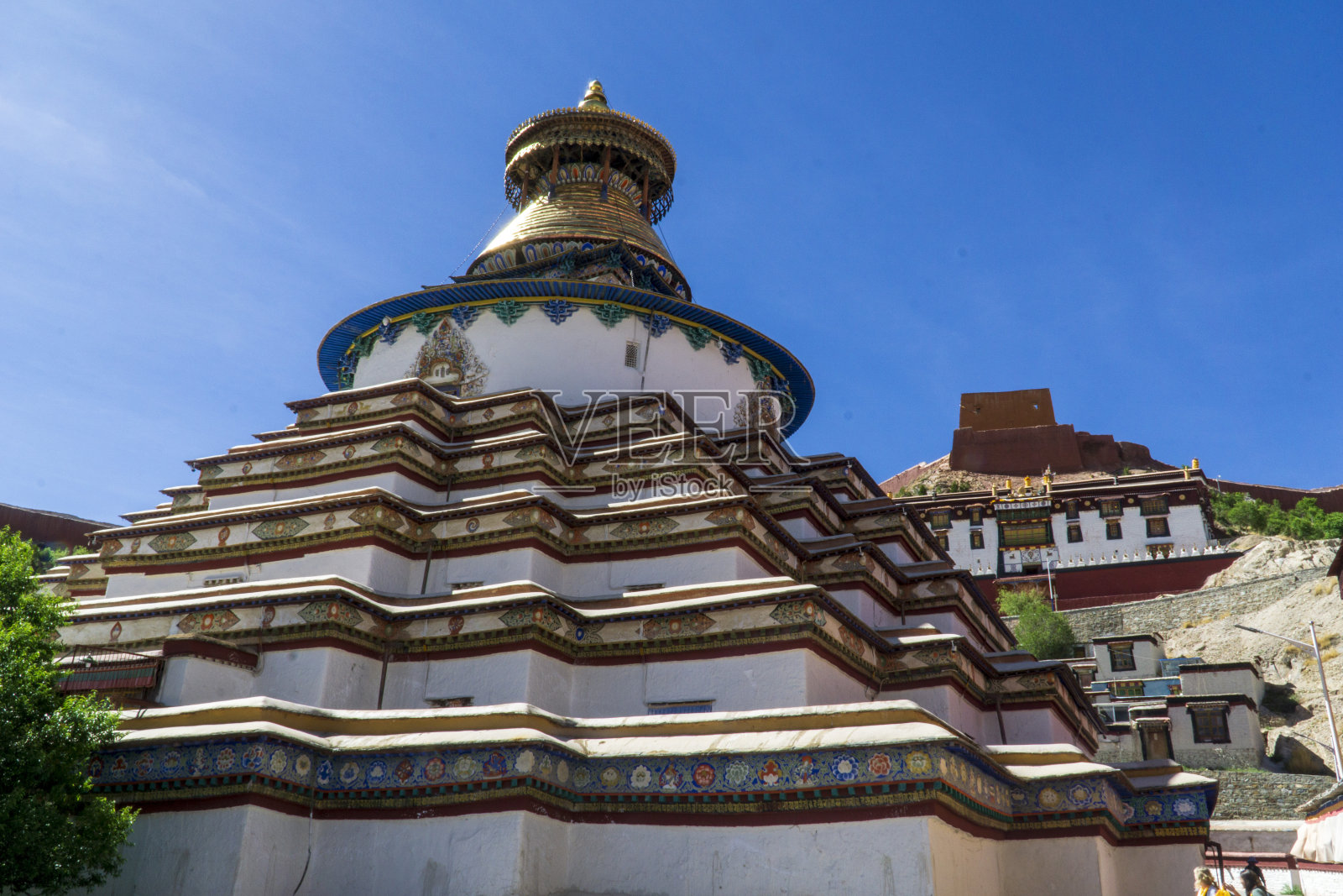 拉萨，现中国西藏，帕尔乔寺照片摄影图片